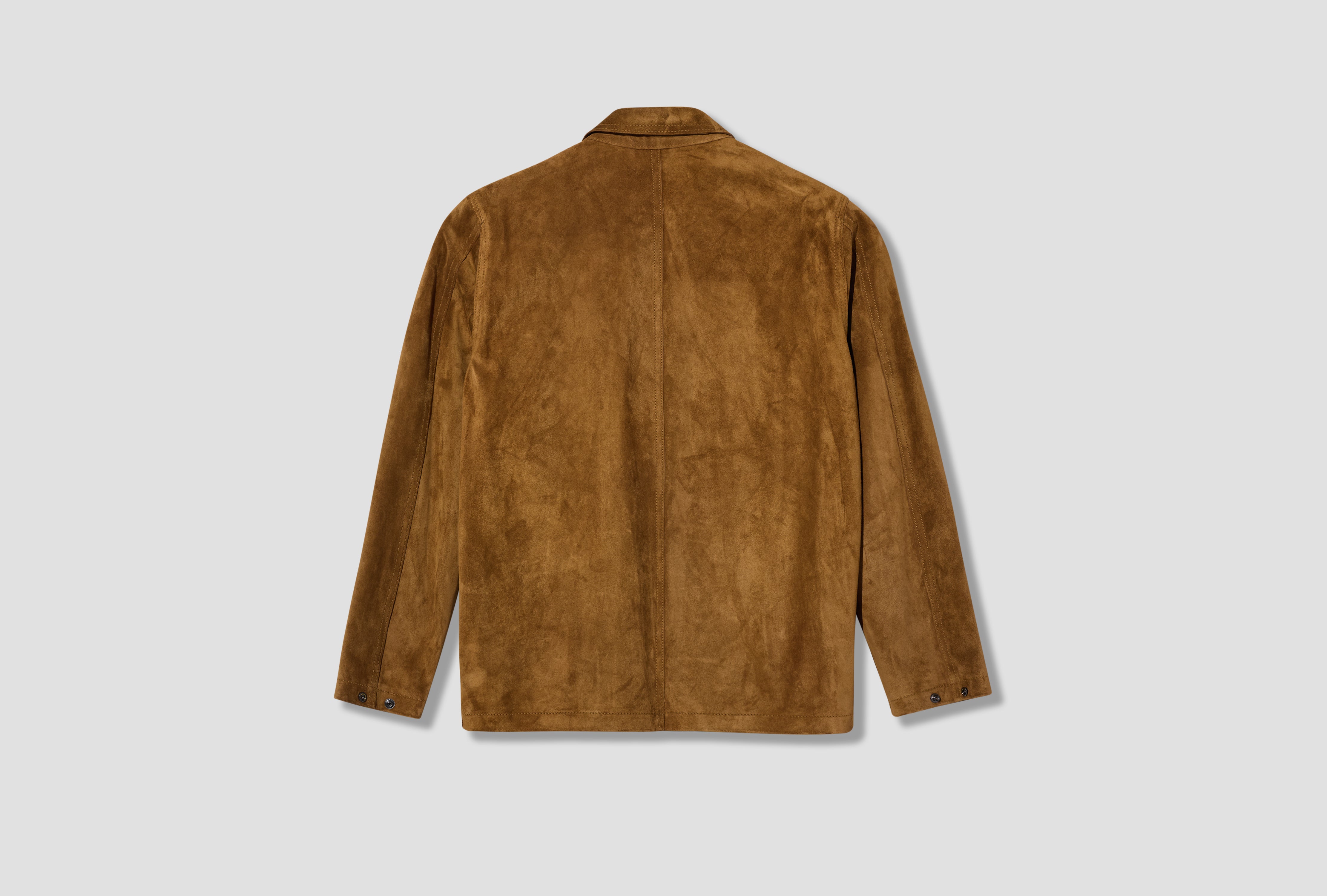 HEAVYWEIGHT SUEDE 5-POCKET CHORE JACKET DR2A1B 24823-01 Light brown