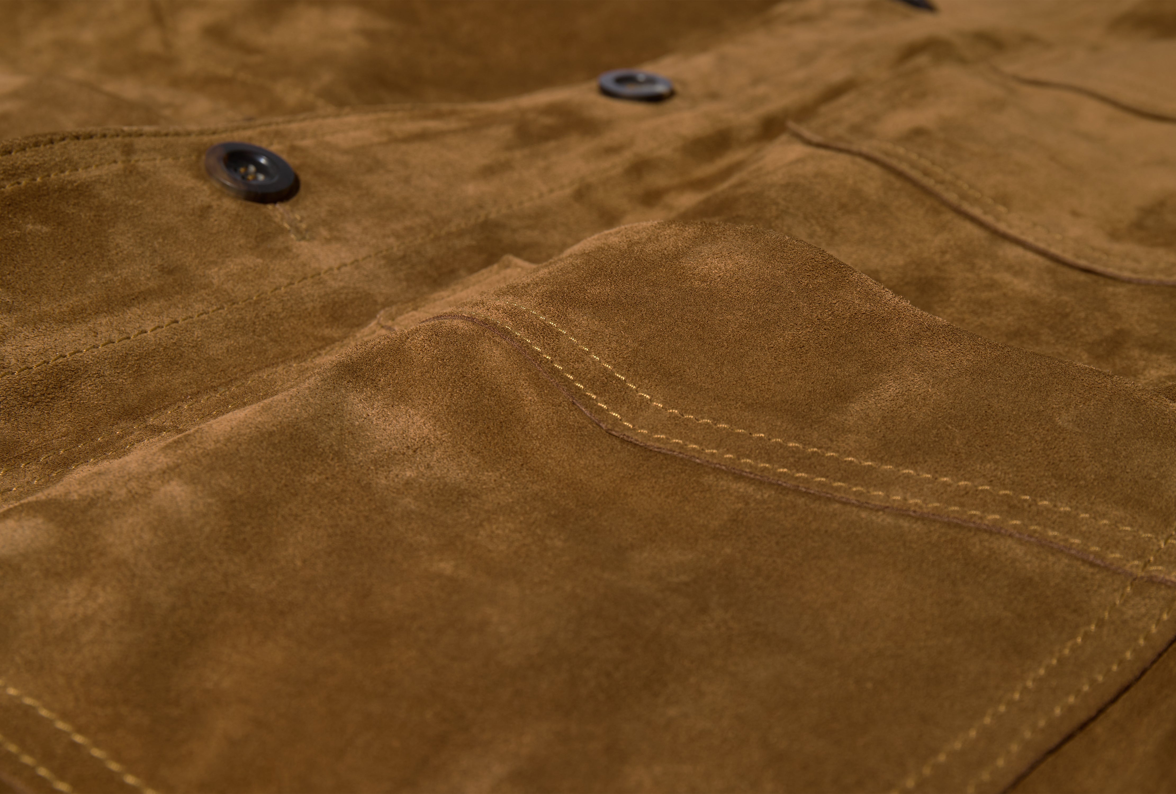 HEAVYWEIGHT SUEDE 5-POCKET CHORE JACKET DR2A1B 24823-01 Light brown