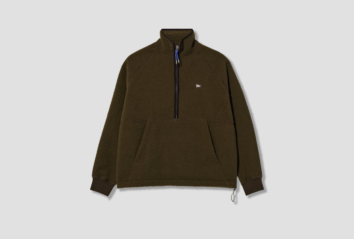 CASENTINO 1/2 ZIP FLEECE EMBROIDERY DR2A1Z 25884-03 Olive