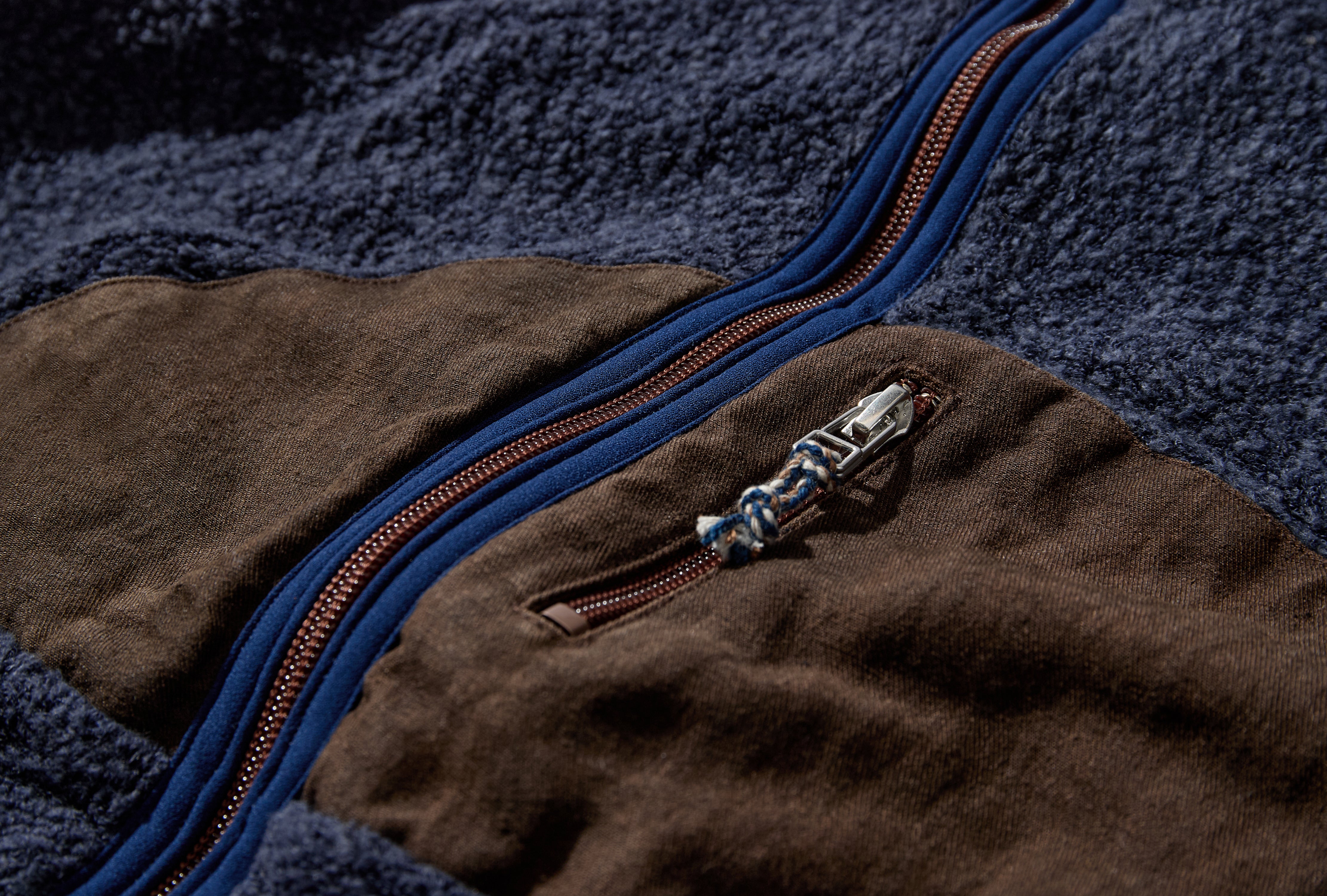 SUNSET PILE JACKET - INDIGO KAKISHIBU JK-004