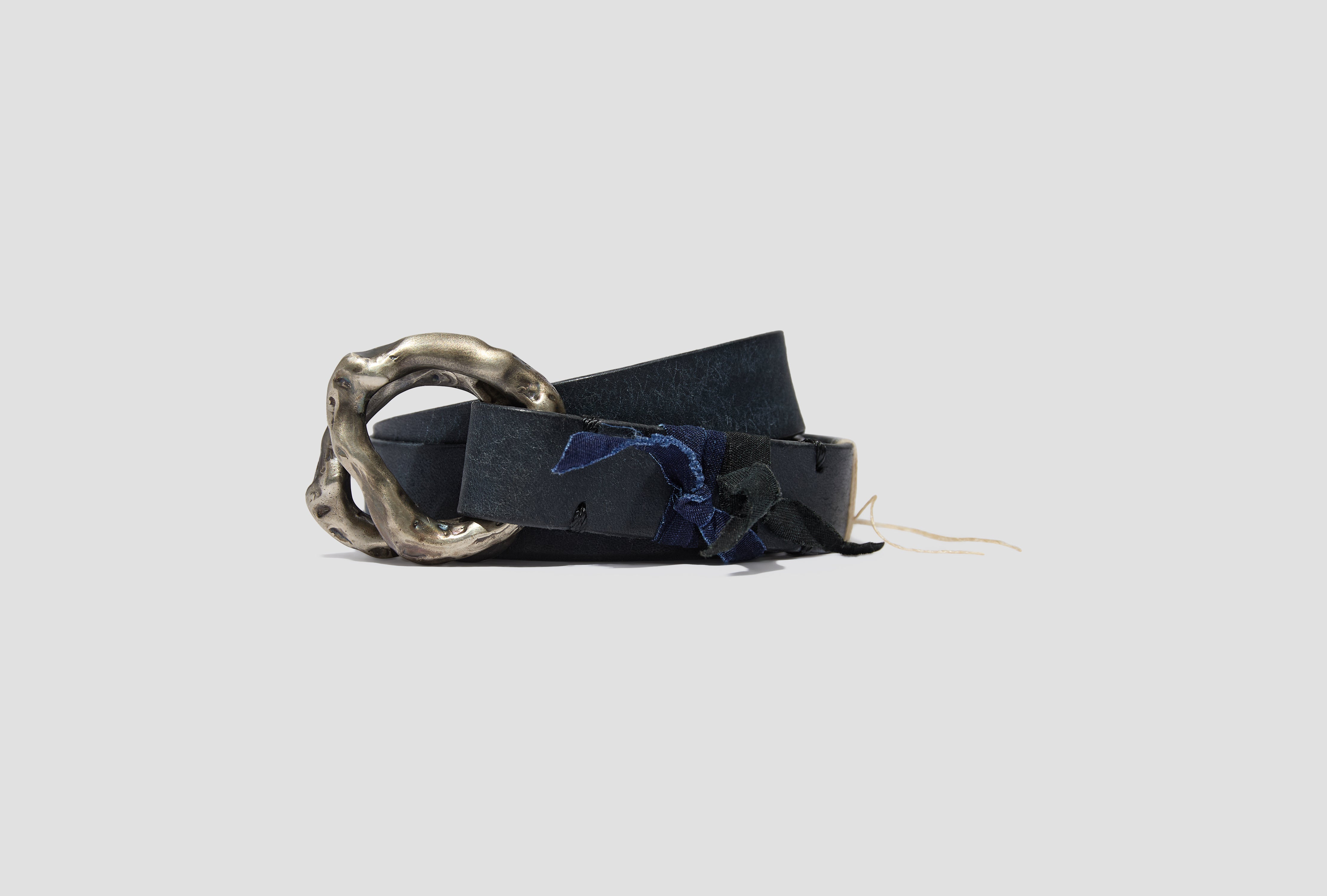 TAO DOUBLE RING BELT - DEEP FOREST / WHITE BRASS BELT-001