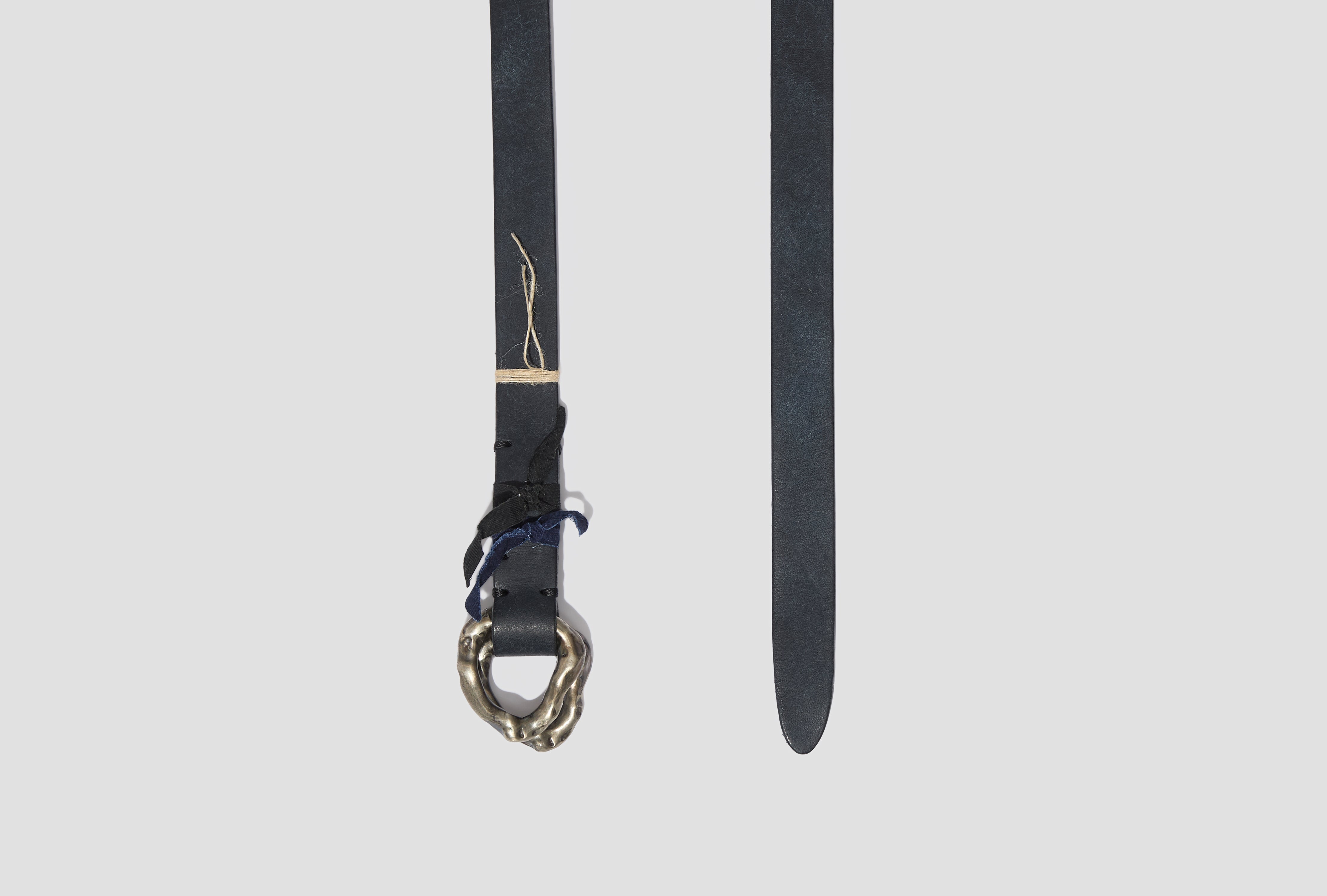 TAO DOUBLE RING BELT - DEEP FOREST / WHITE BRASS BELT-001