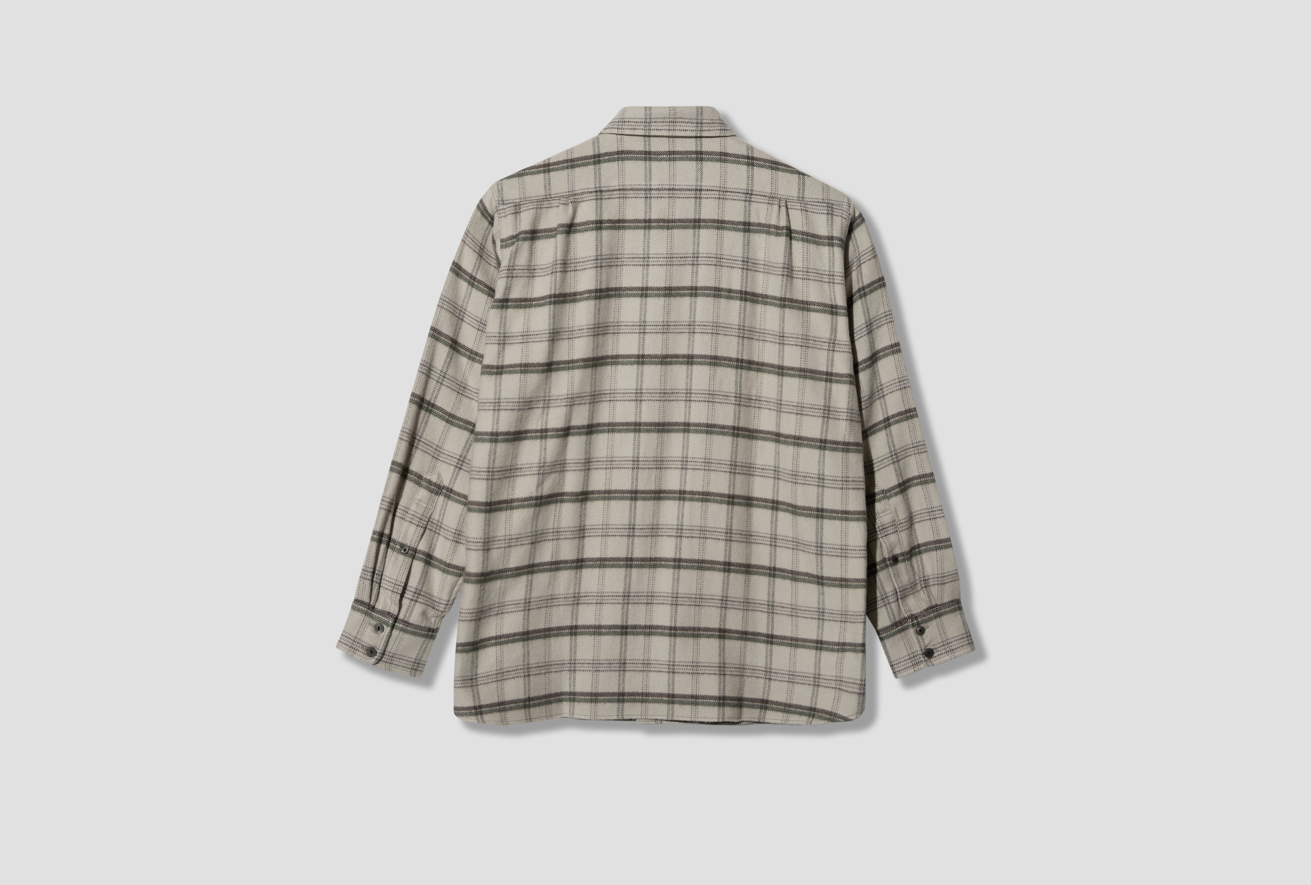 LOT.122 ONE-PIECE COLLAR SPORTS SHIRT - LIGHT GRAY PLAID TT26AW122