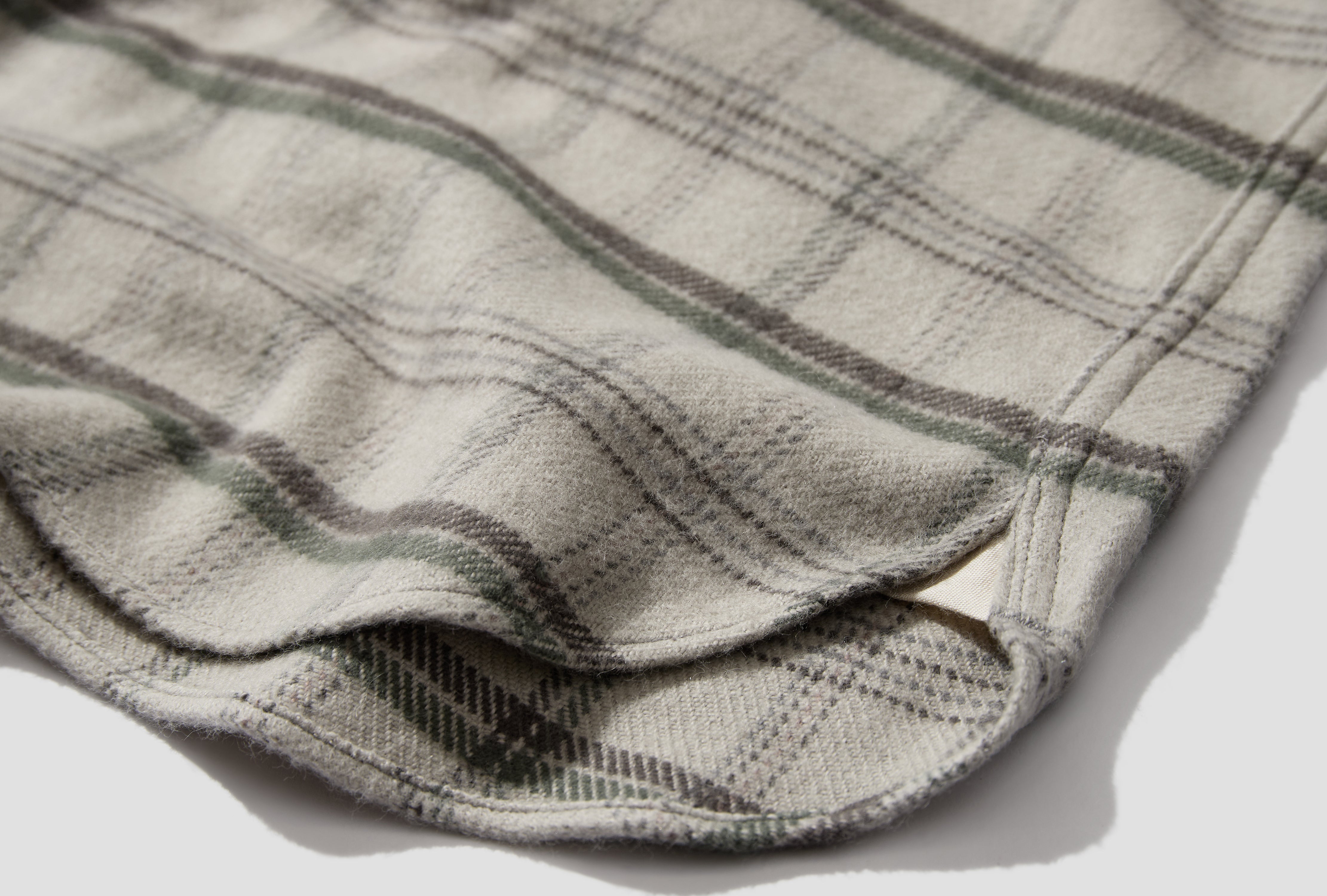 LOT.122 ONE-PIECE COLLAR SPORTS SHIRT - LIGHT GRAY PLAID TT26AW122