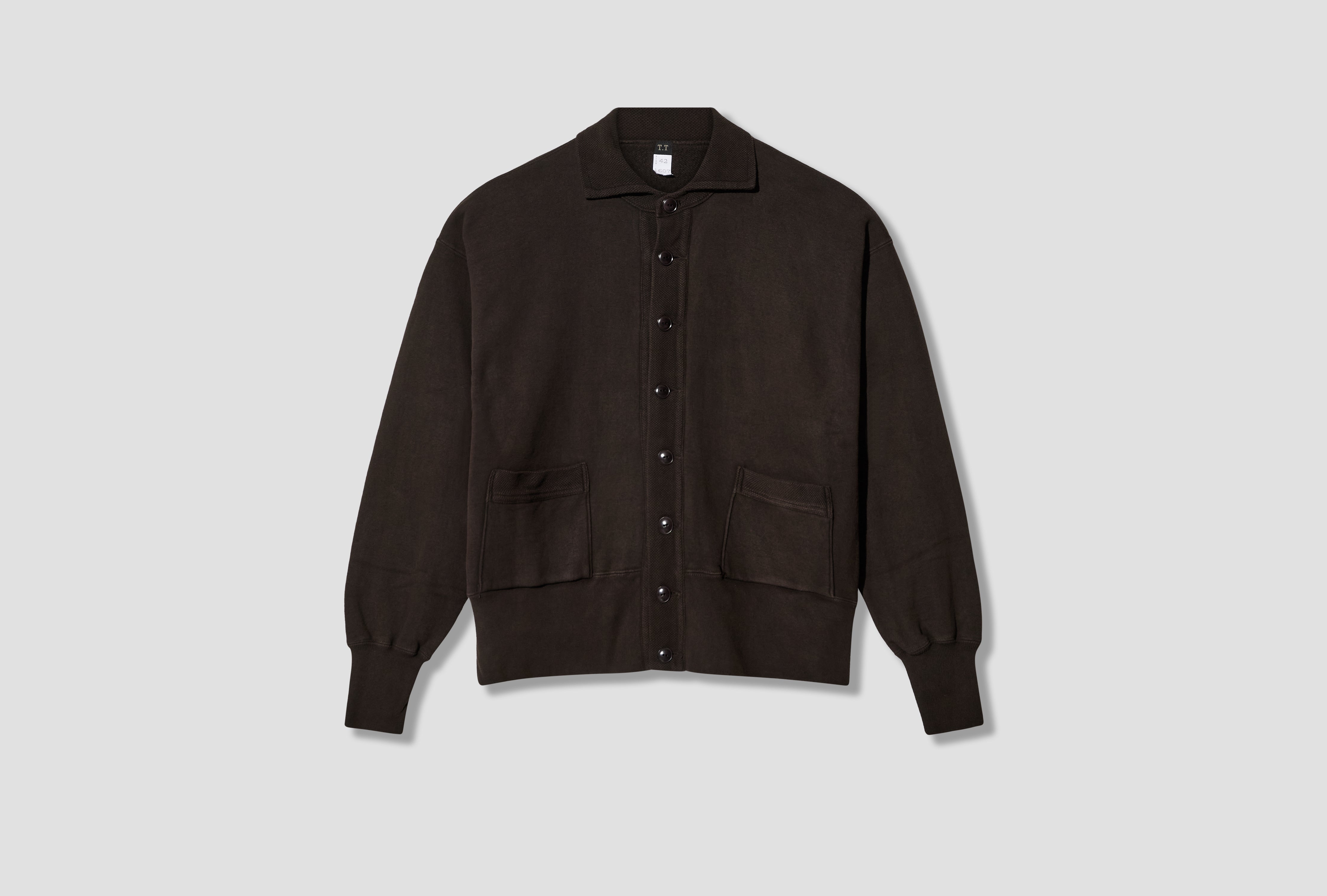 LOT.607 SWEAT COAT - MUD DYED BROWN TT26AW607
