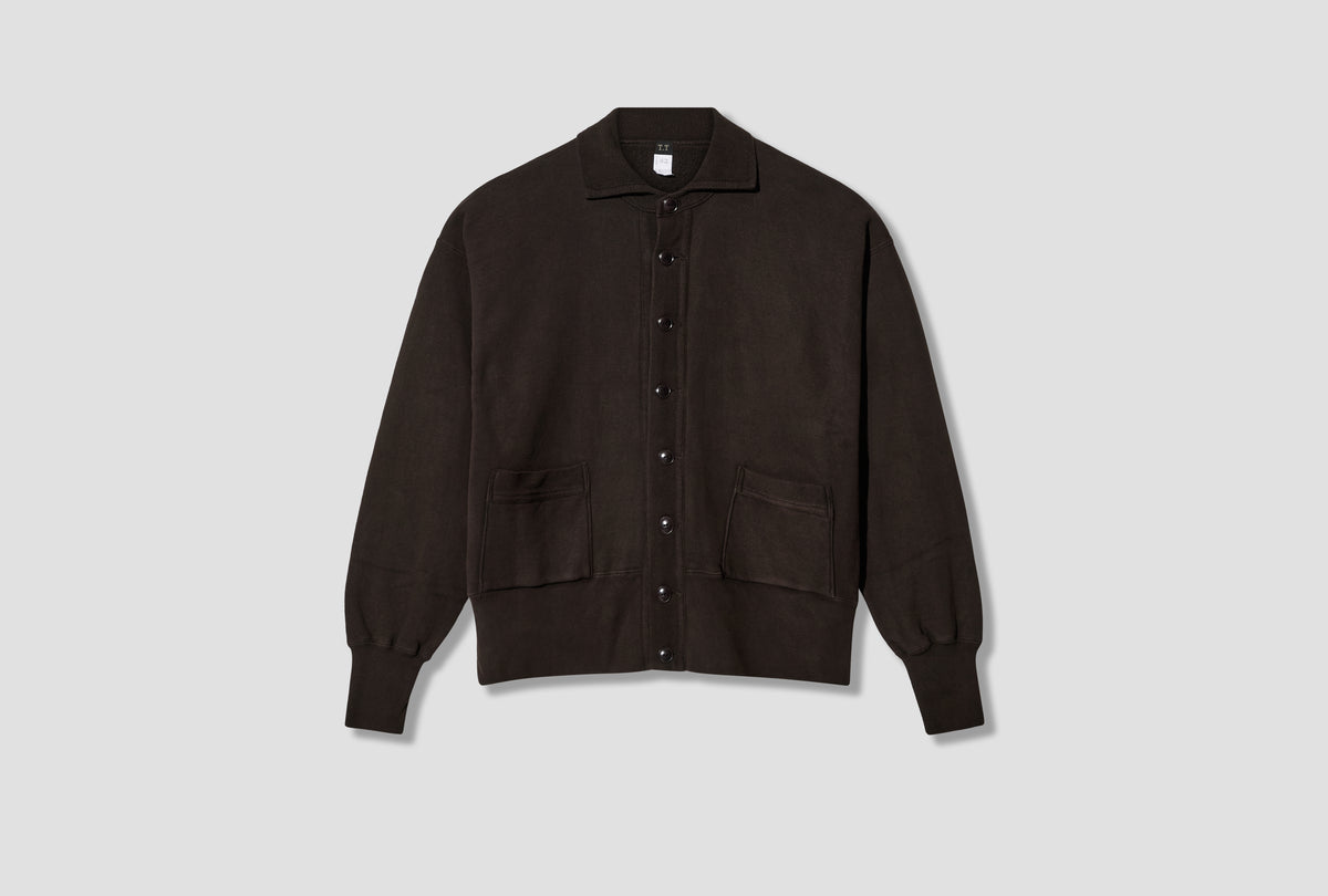 LOT.607 SWEAT COAT - MUD DYED BROWN TT26AW607
