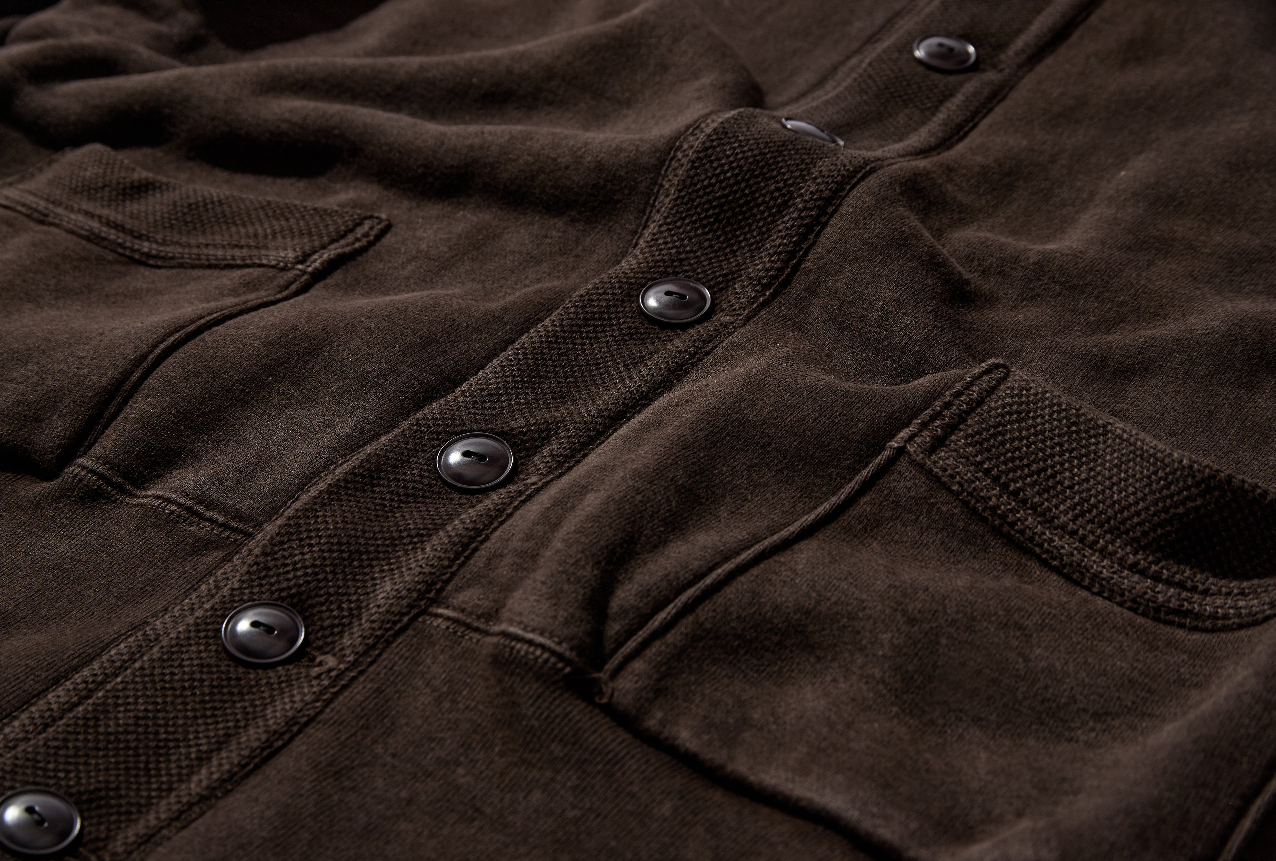 LOT.607 SWEAT COAT - MUD DYED BROWN TT26AW607