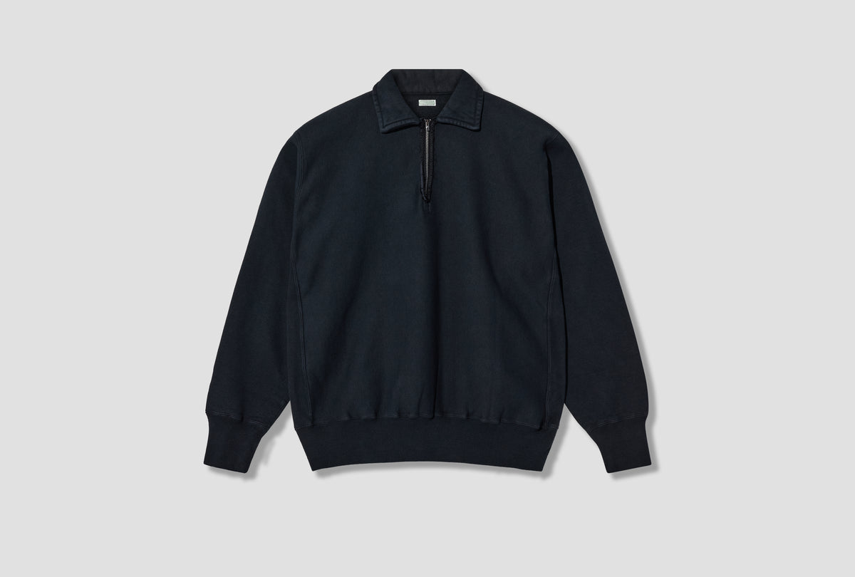 VINTAGE HALF ZIP SWEATSHIRT 26AAP-05-12 Black