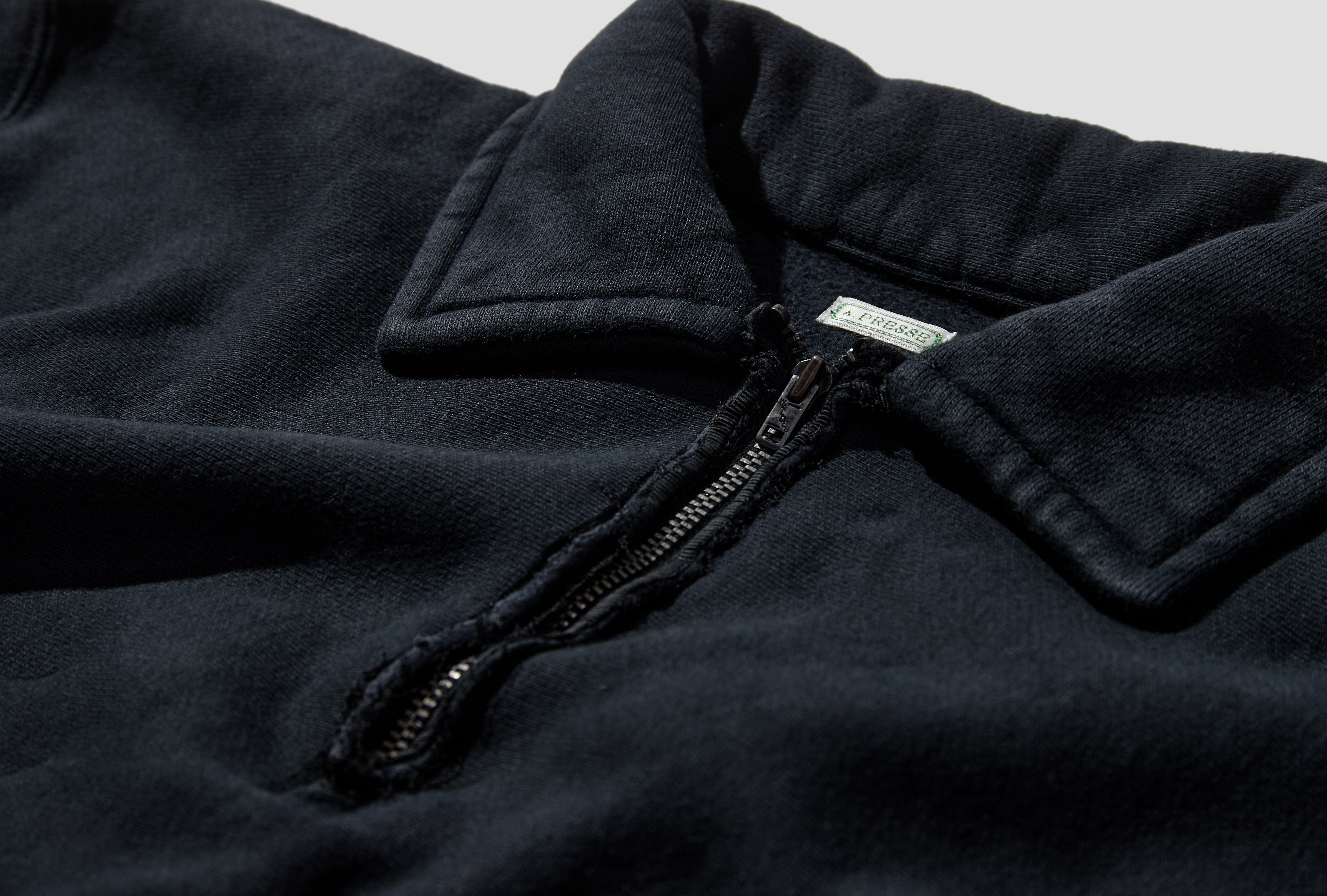 VINTAGE HALF ZIP SWEATSHIRT 26AAP-05-12 Black