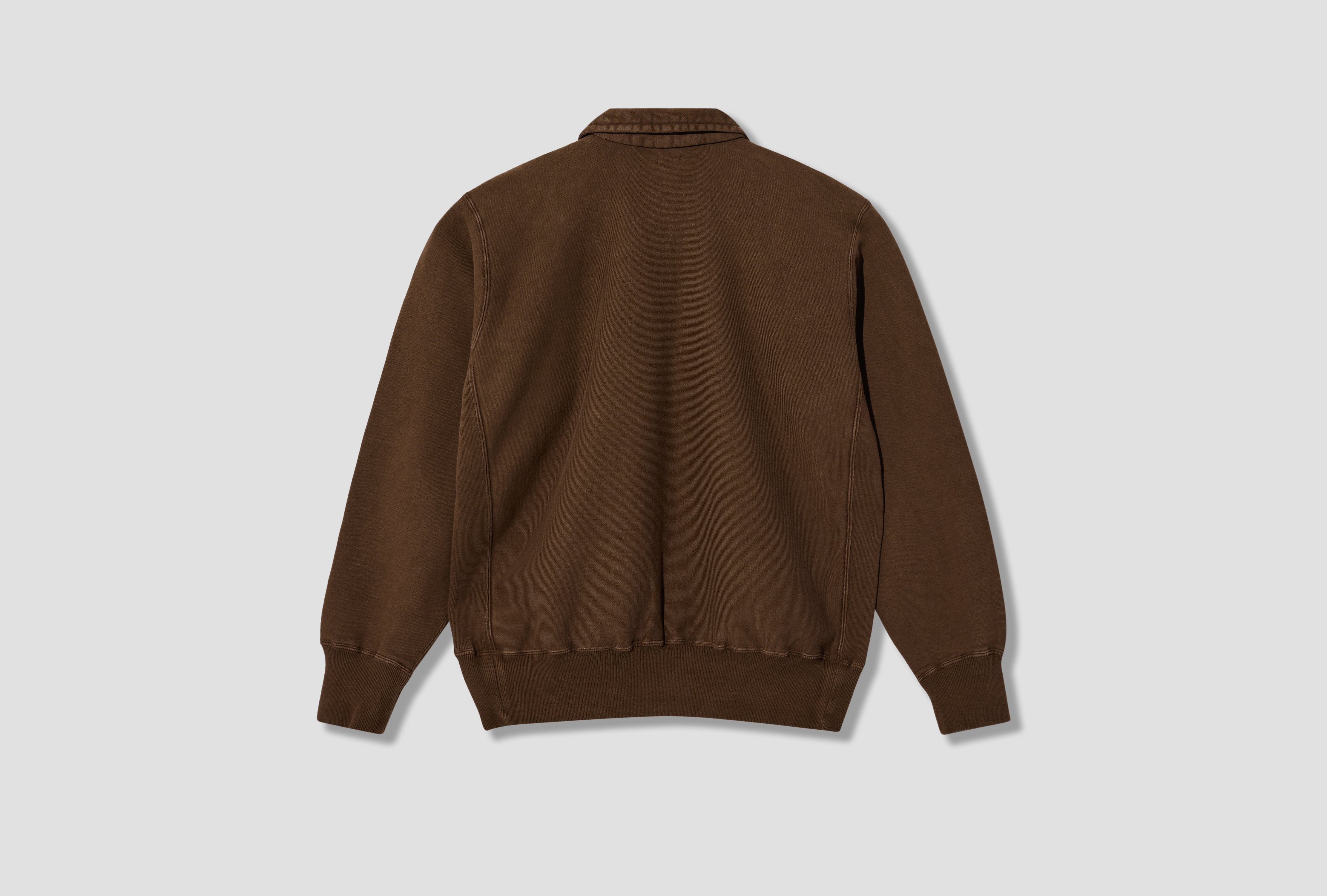 VINTAGE HALF ZIP SWEATSHIRT 26AAP-05-12 Brown