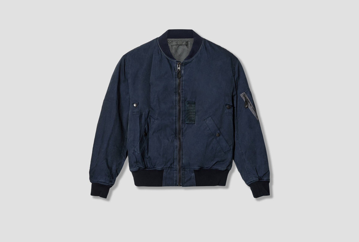 VINTAGE SILK B-15C FLIGHT JACKET 26AAP-01-34 Navy