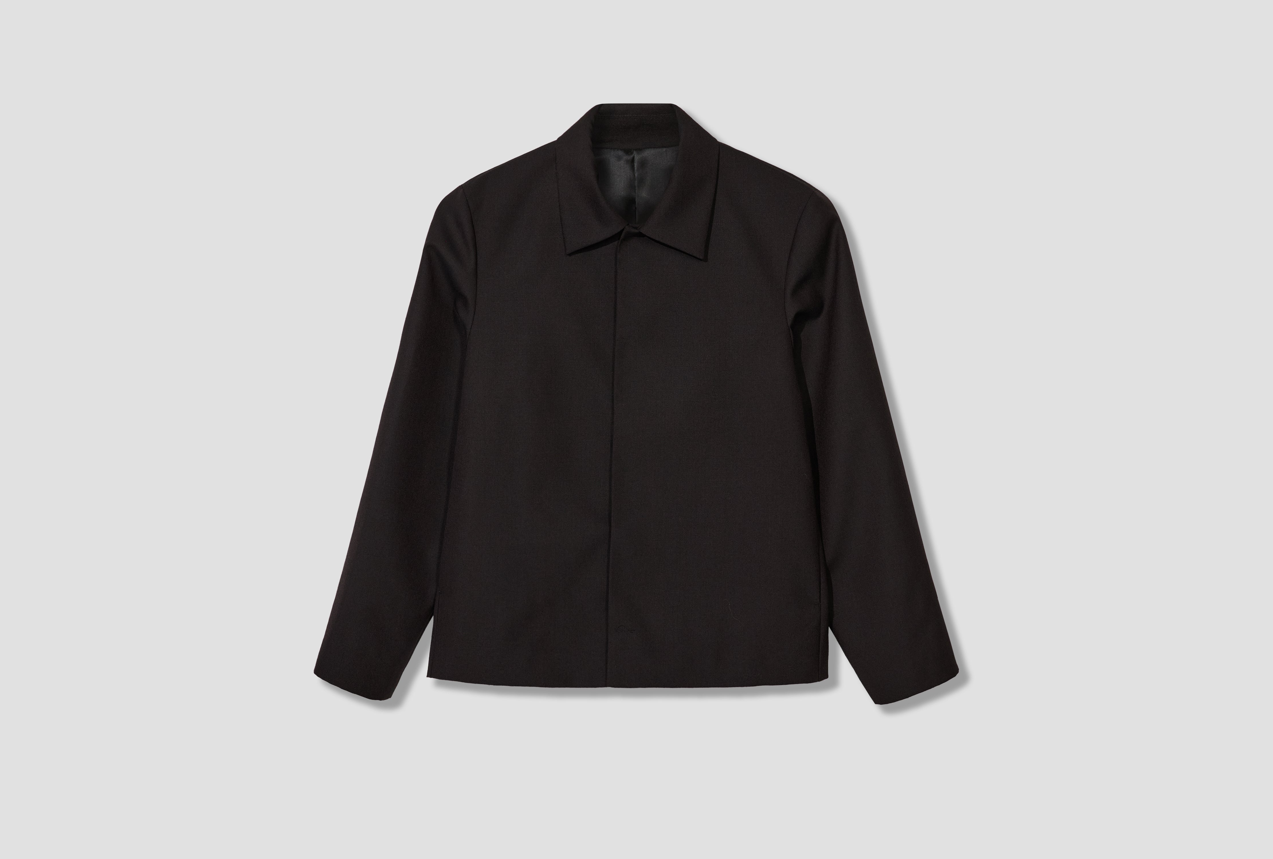 OFFICER JACKET LONG - UTILITY WOOL 2-41B12 Dark brown