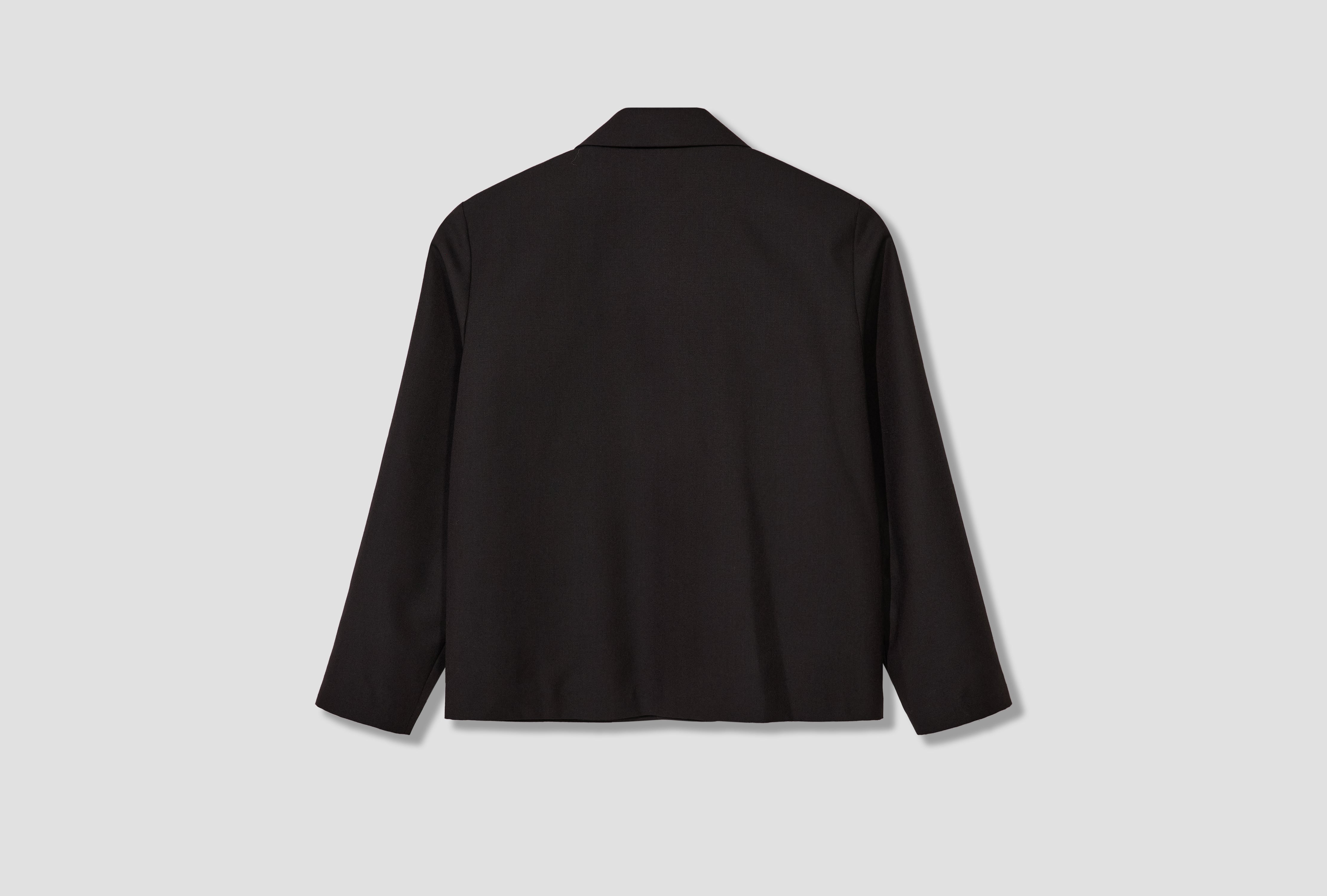 OFFICER JACKET LONG - UTILITY WOOL 2-41B12 Dark brown