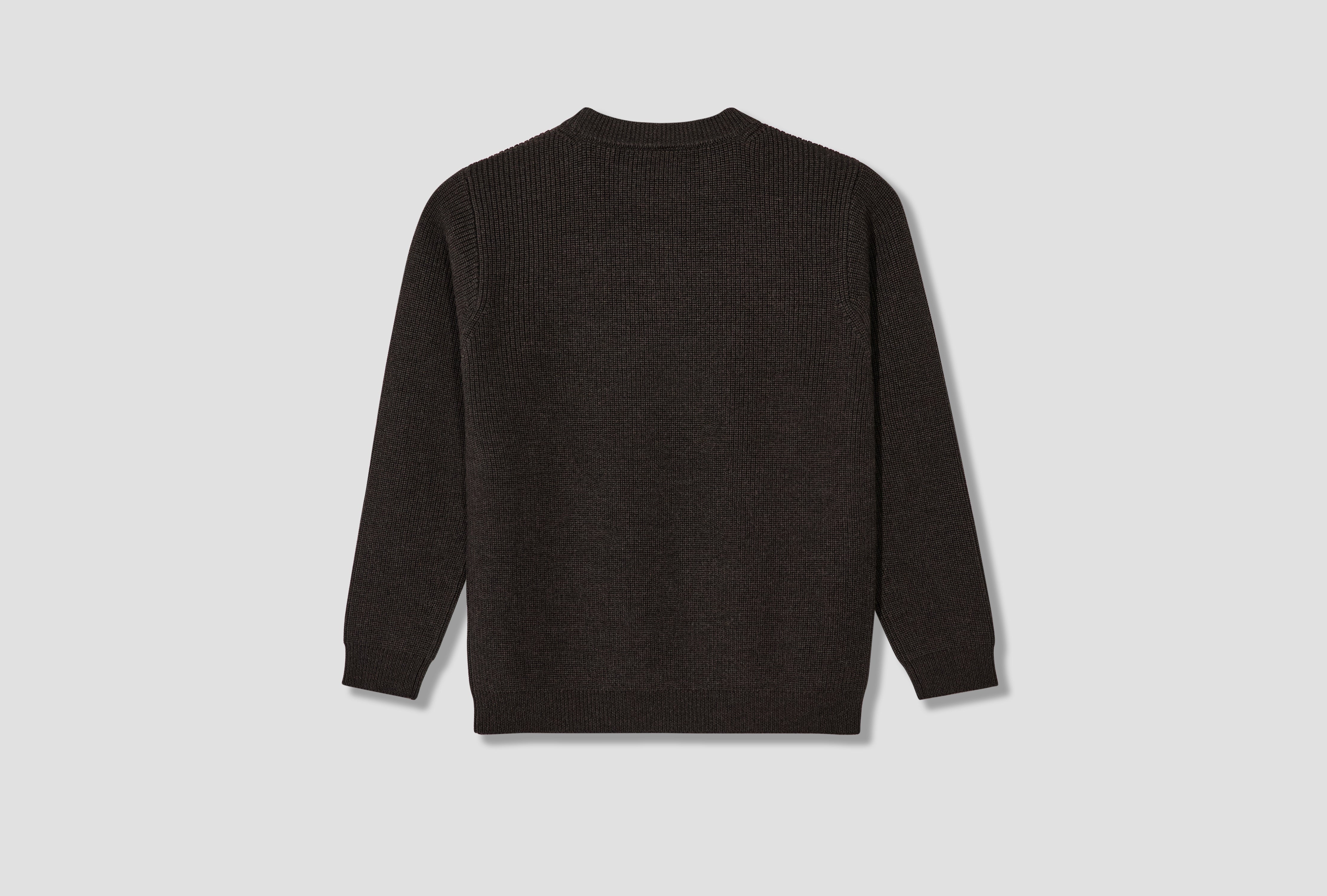 7 GAUGE MERINO CREWNECK - SOIL