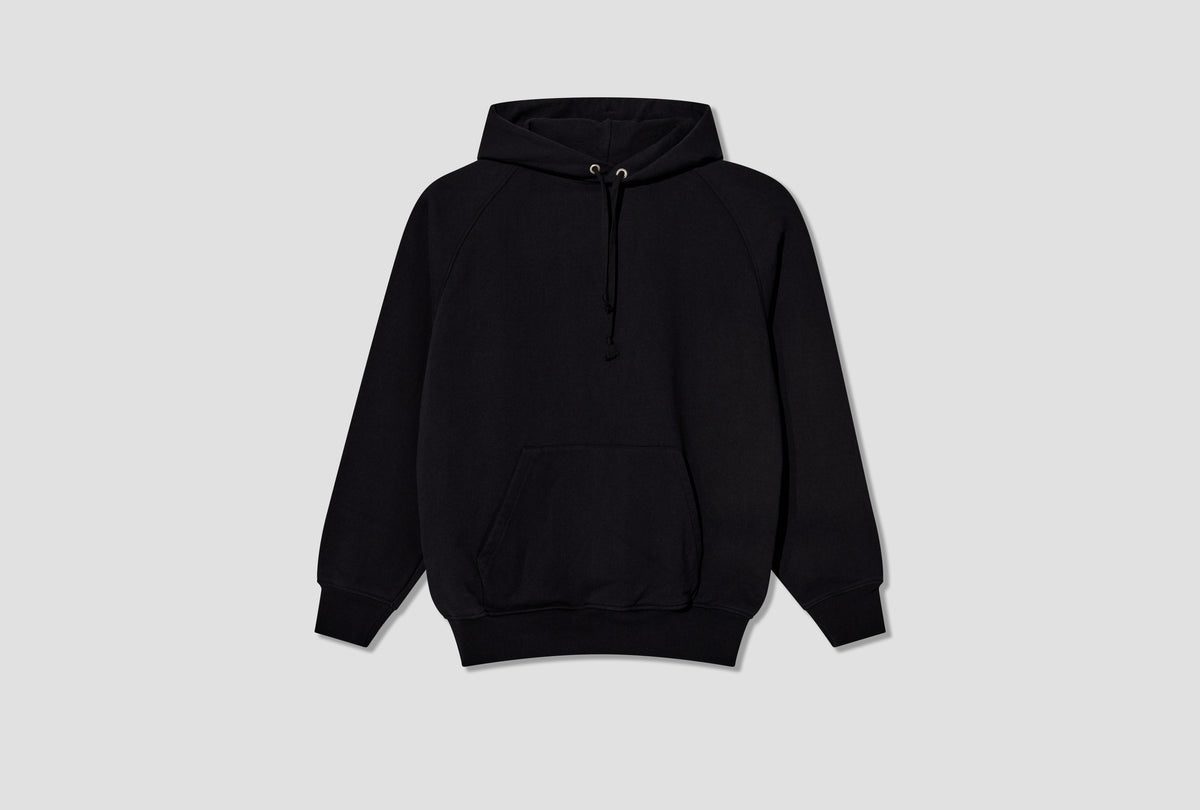 COTTON FLEECE HOODIE E03-05004 Black