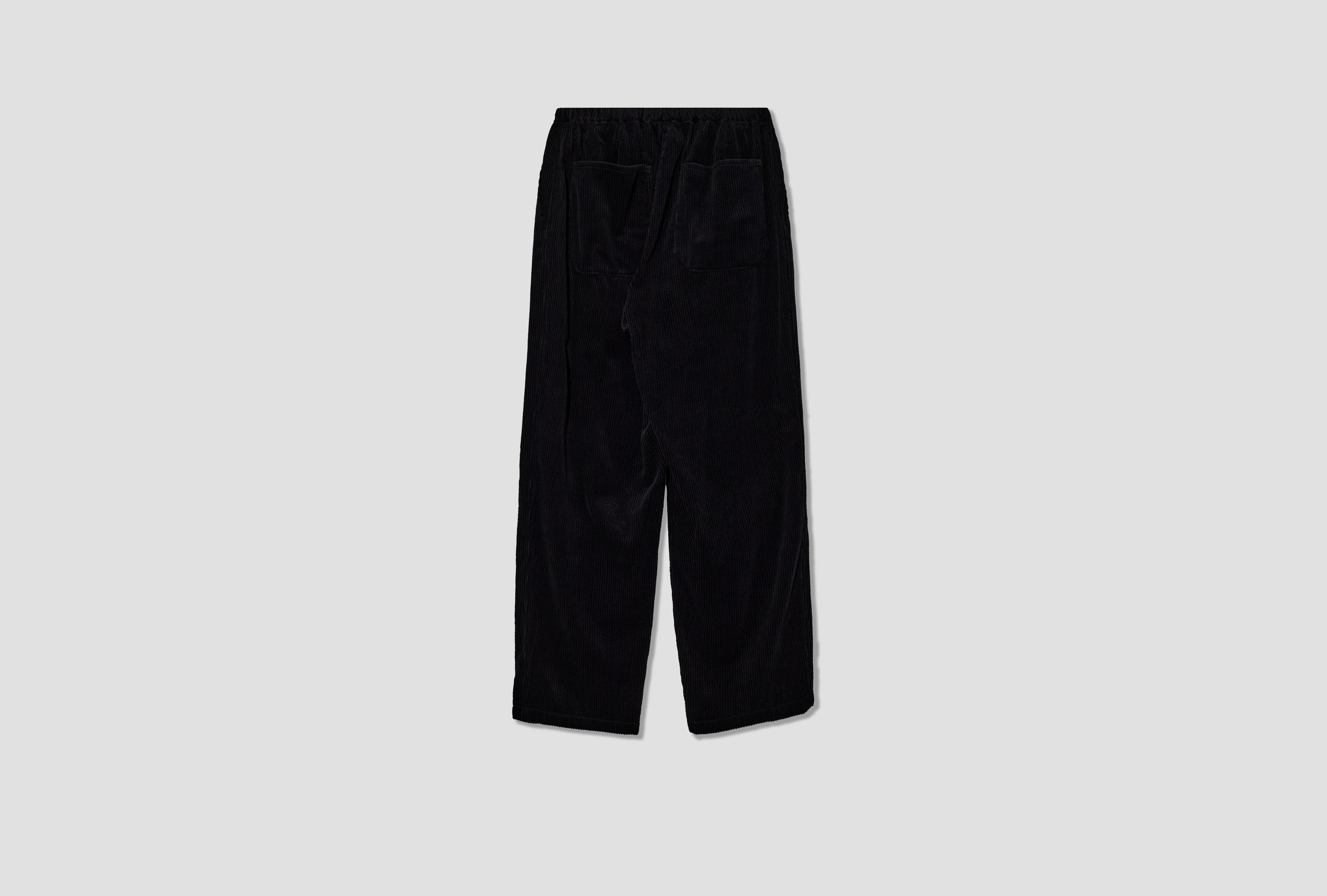CORDUROY DRAWSTRING PANTS E03-03005 Black