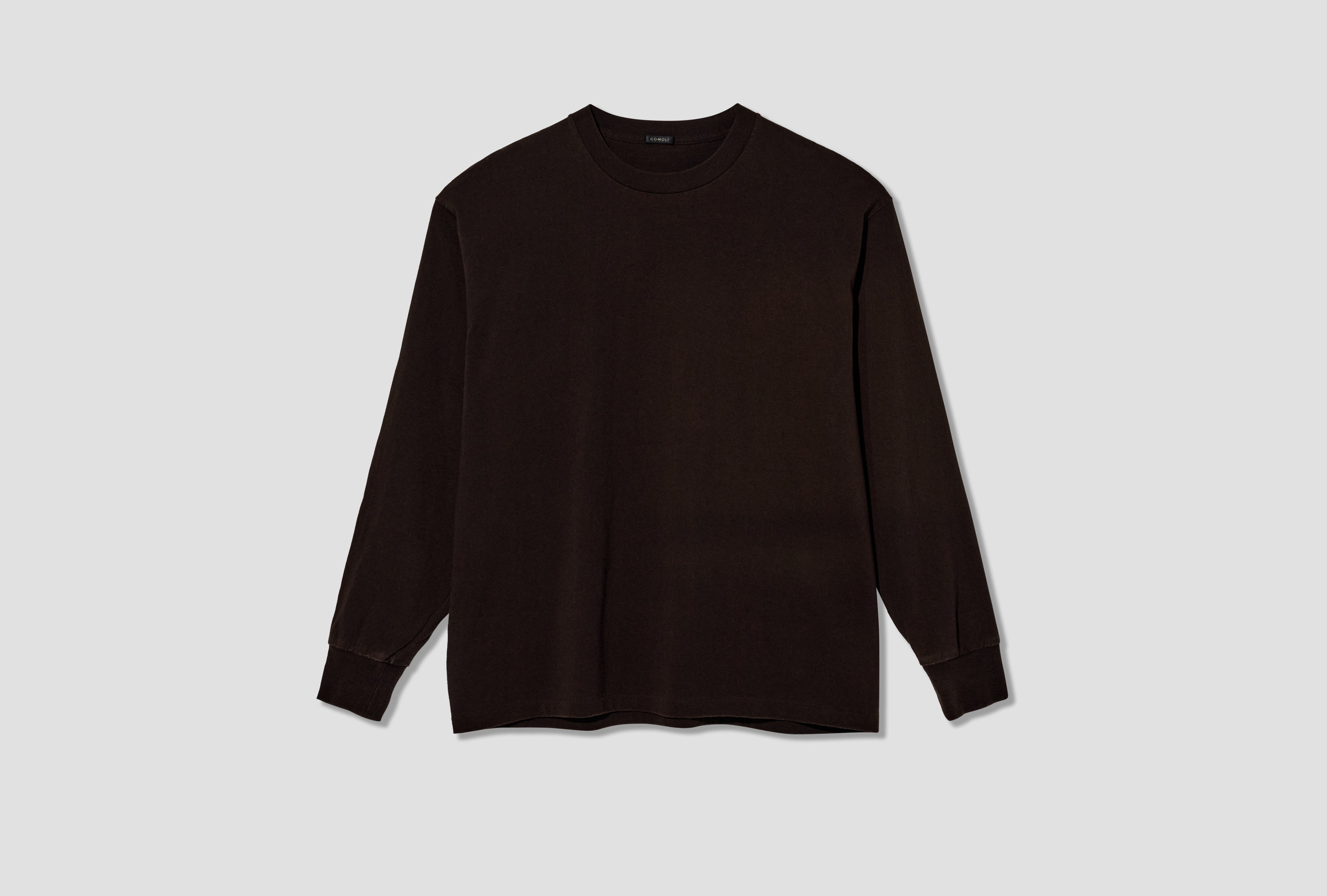 COTTON JERSEY LONG-SLEEVE T-SHIRT E03-05009 Brown