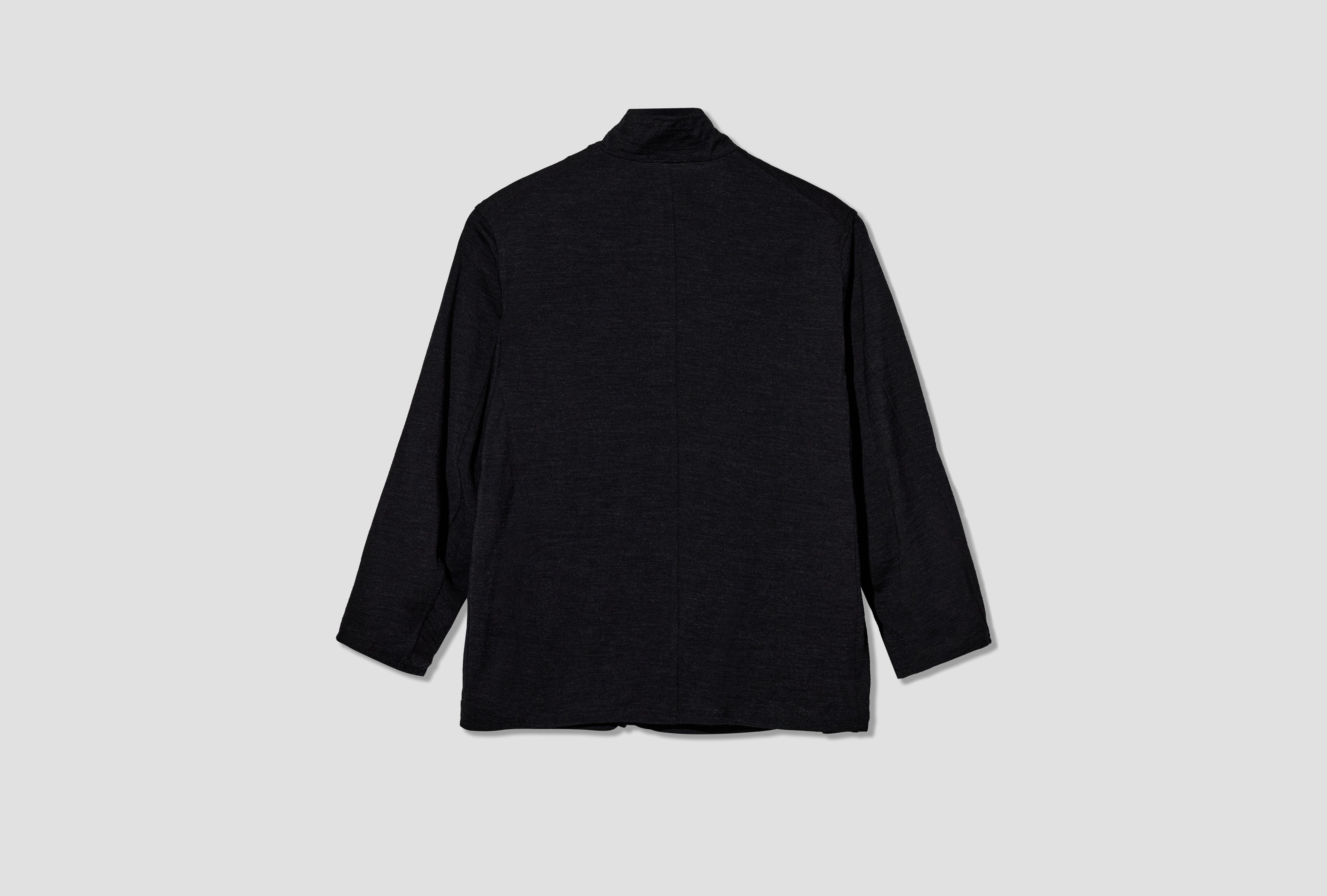 WOOL KNIT JACKET E03-06007 Charcoal