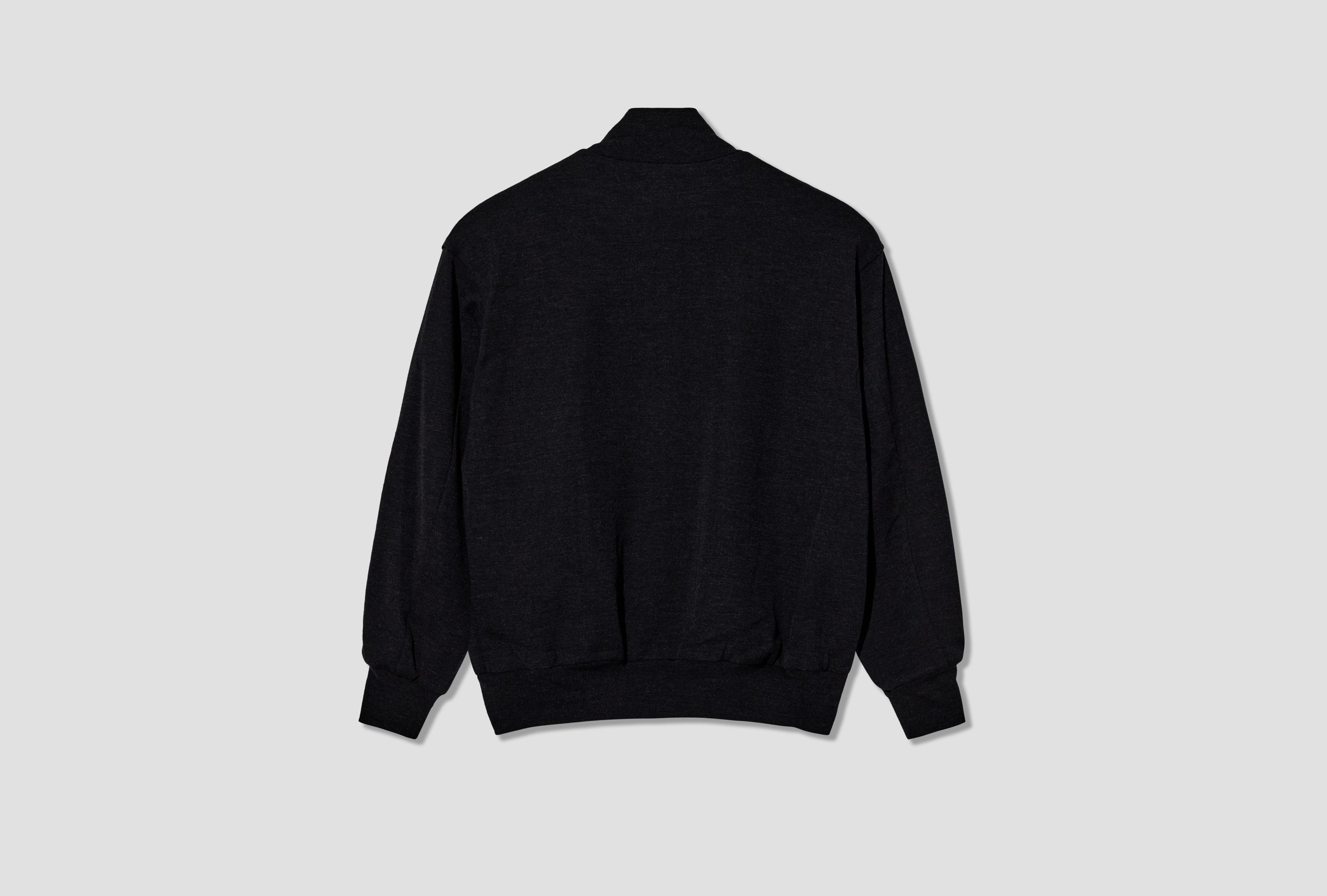 WOOL KNIT TRACK JACKET E03-06029 Charcoal