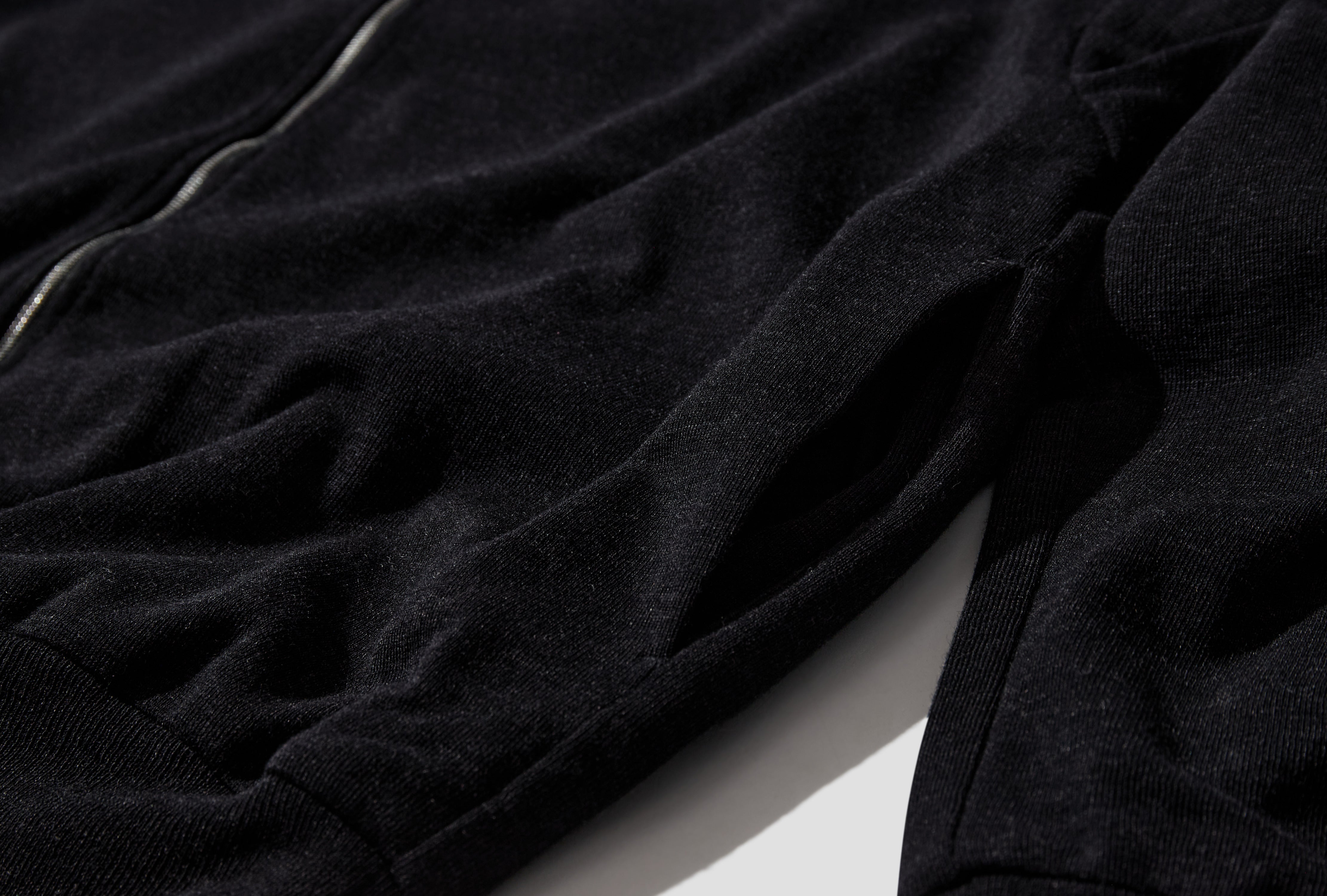 WOOL KNIT TRACK JACKET E03-06029 Charcoal