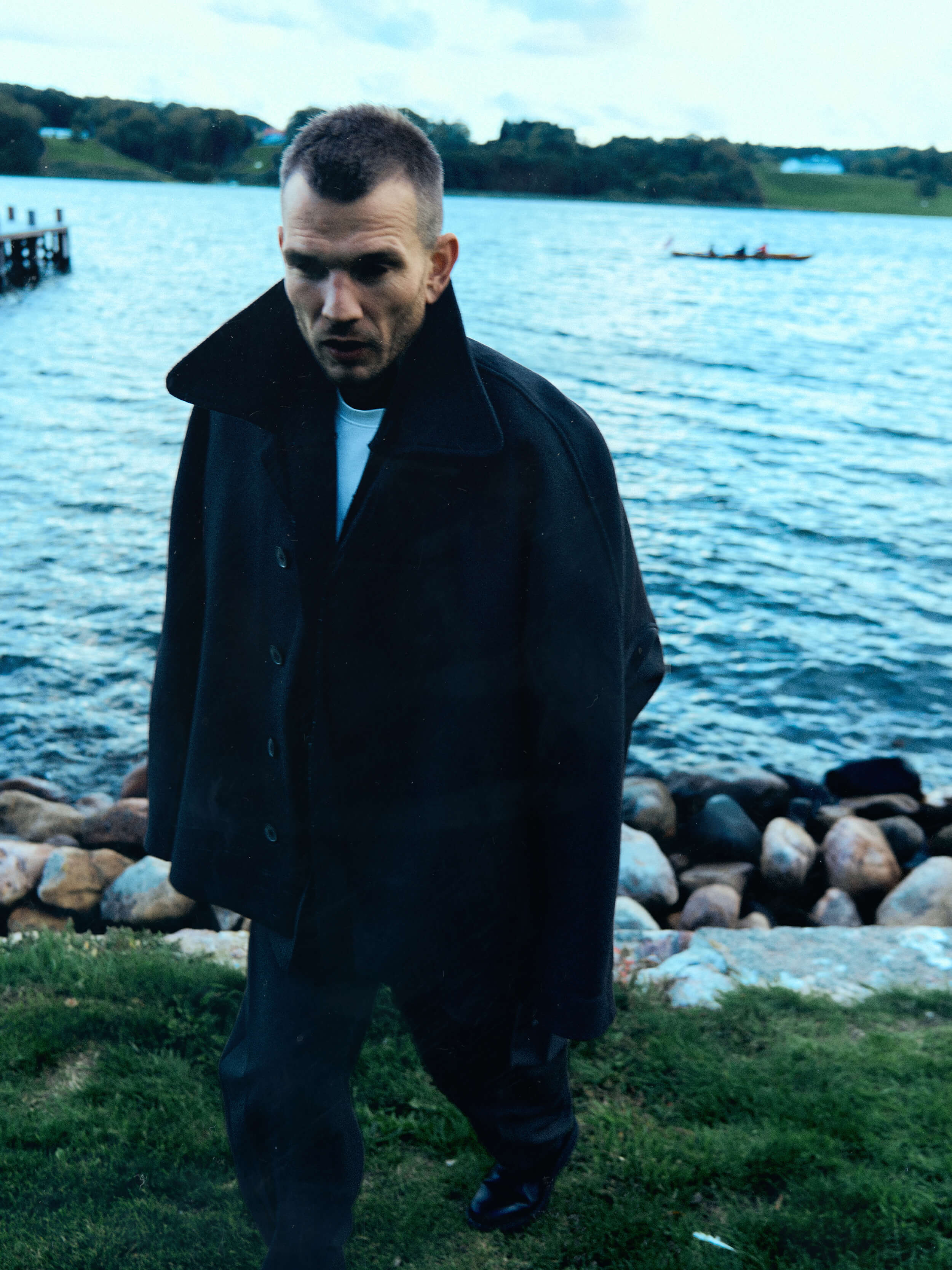 TP CHORE JACKET - JAPANESE BRUSHED WOOL/CASHMERE/SILK / BLACK LB-16A