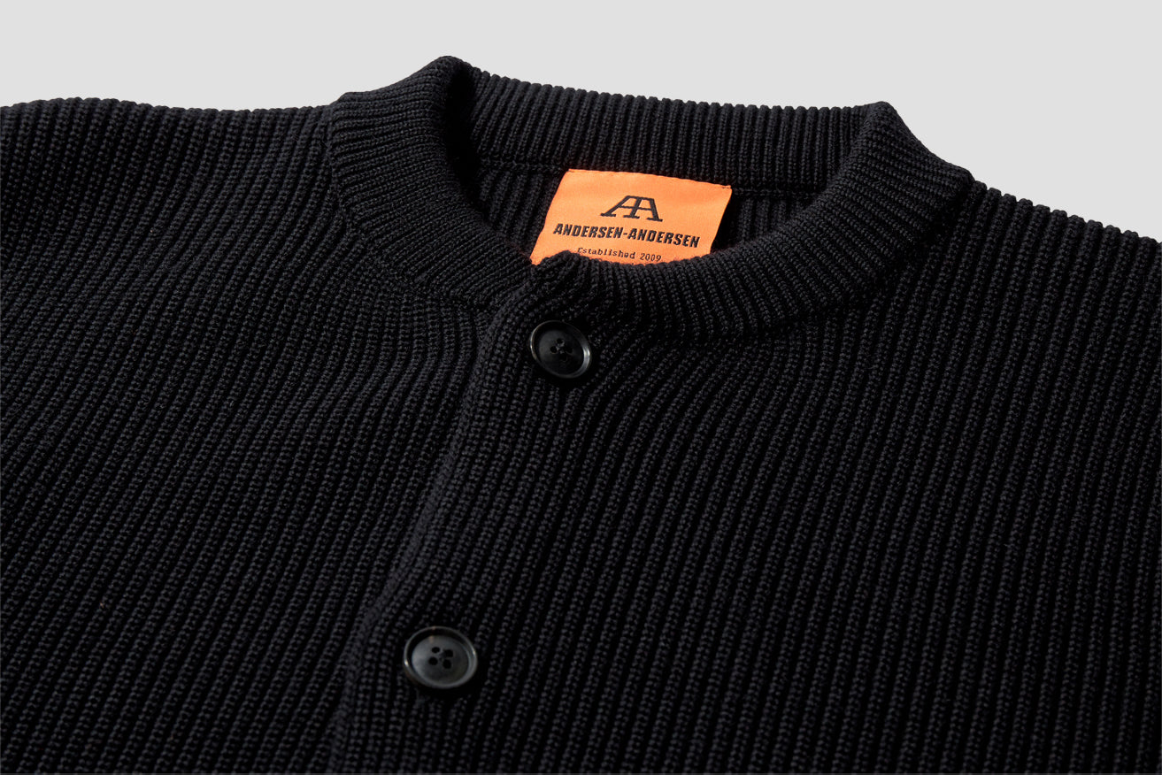 ANDERSEN ANDERSEN KNITWEAR SKIPPER JACKET Black – HARRESØ