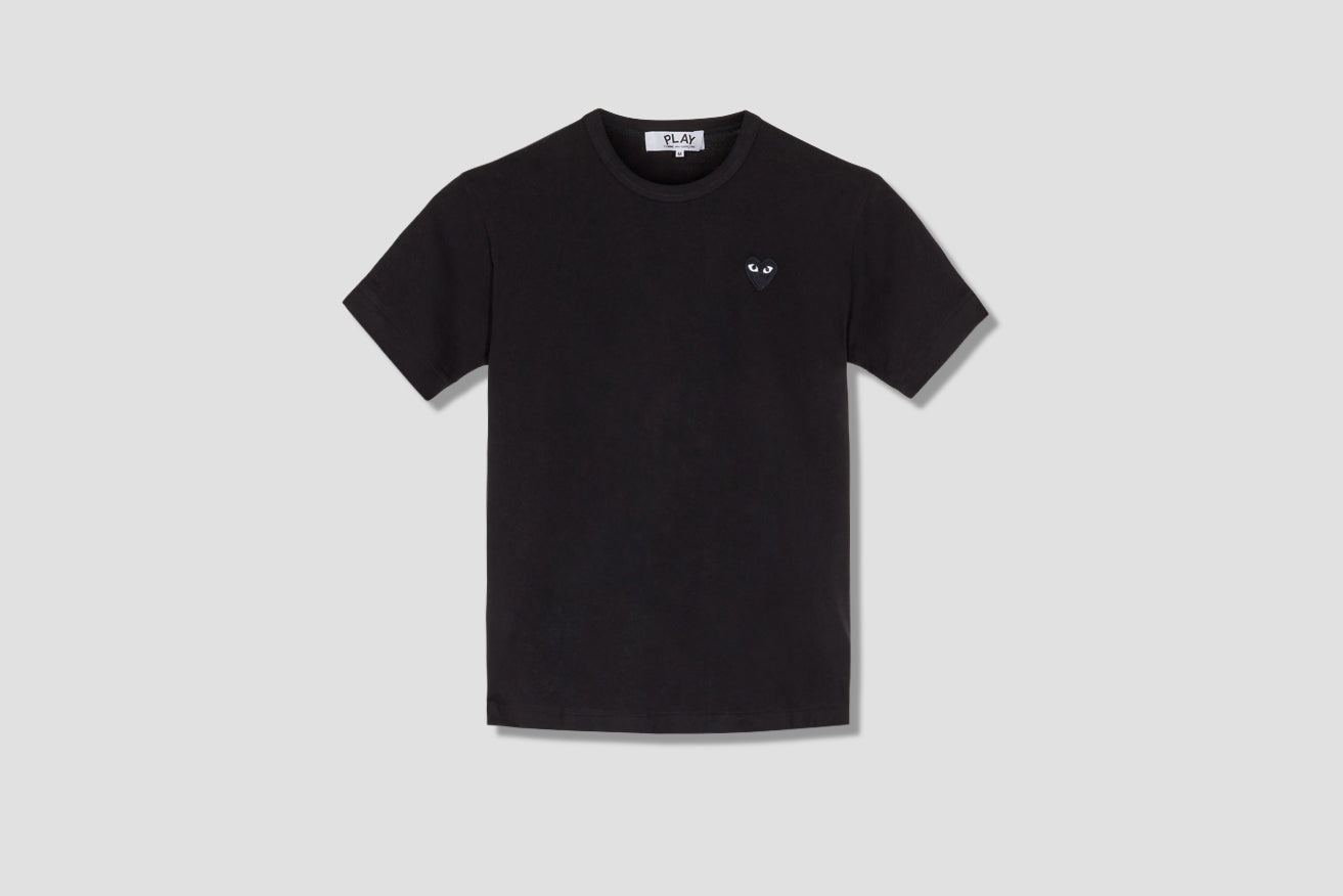 Cdg play hotsell shirt black