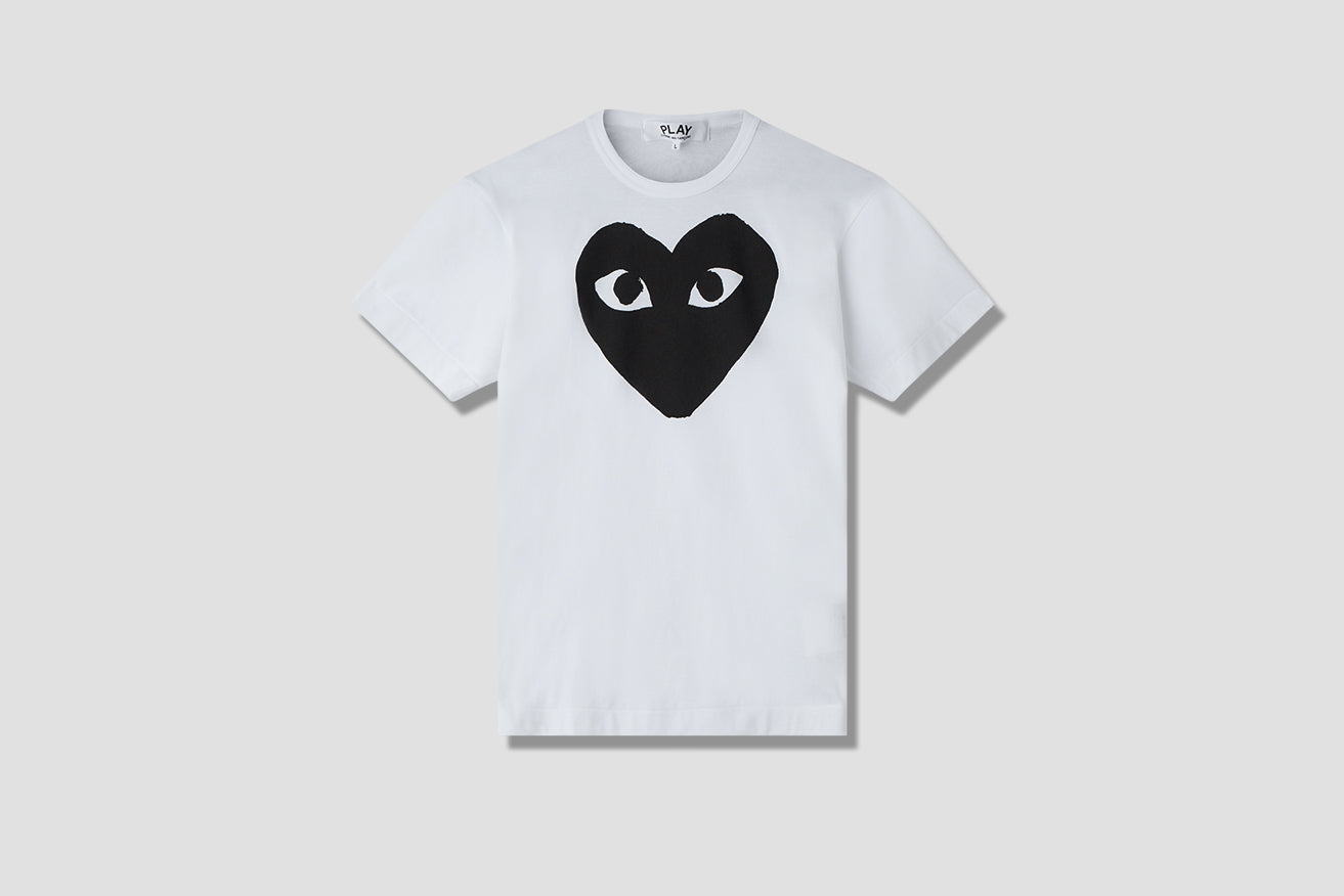 Cdg tee black outlet heart