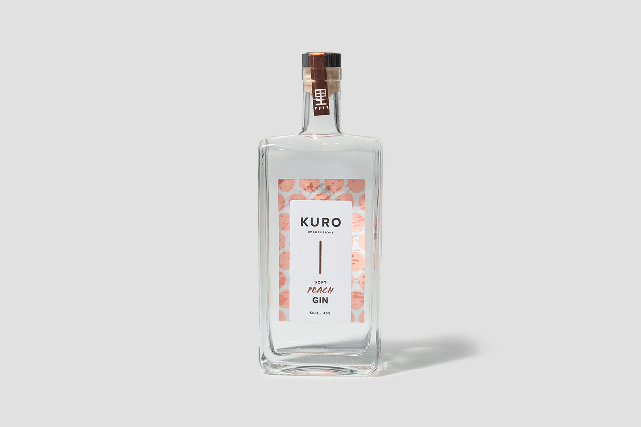 KURO SOFT PEACH GIN 40% 500 ML.
