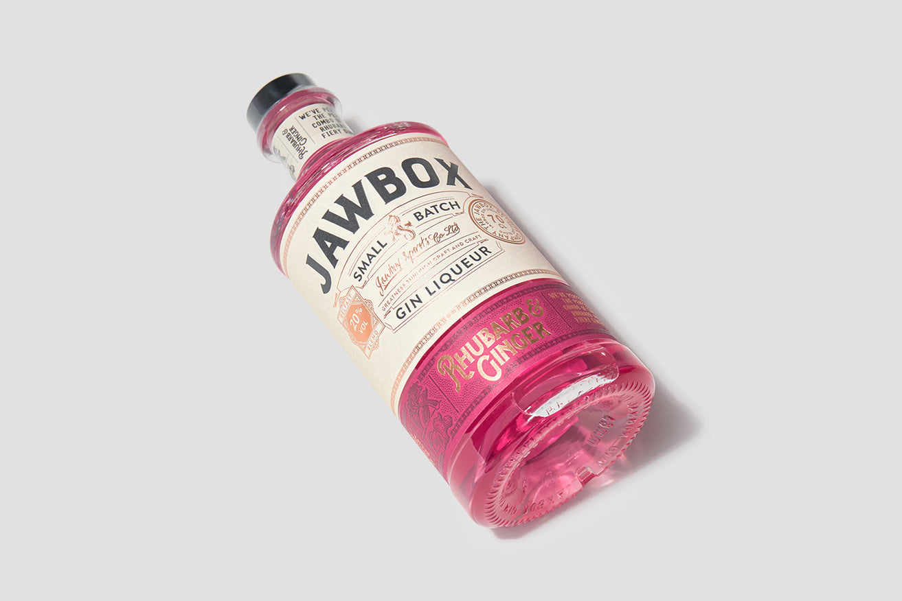 JAWBOX GIN LIQUEUR RHUBARB & GINGER 20% 700 ML.