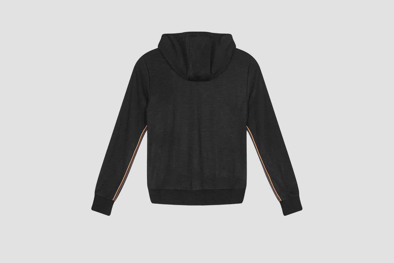 GENTS ZIP THROUGH TAPED SEAMS HOODY M1R-300S-D00035 Black