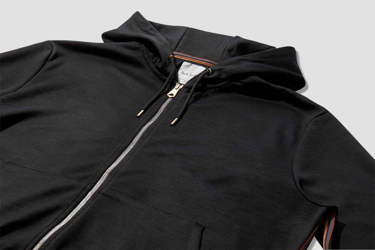 GENTS ZIP THROUGH TAPED SEAMS HOODY M1R-300S-D00035 Black