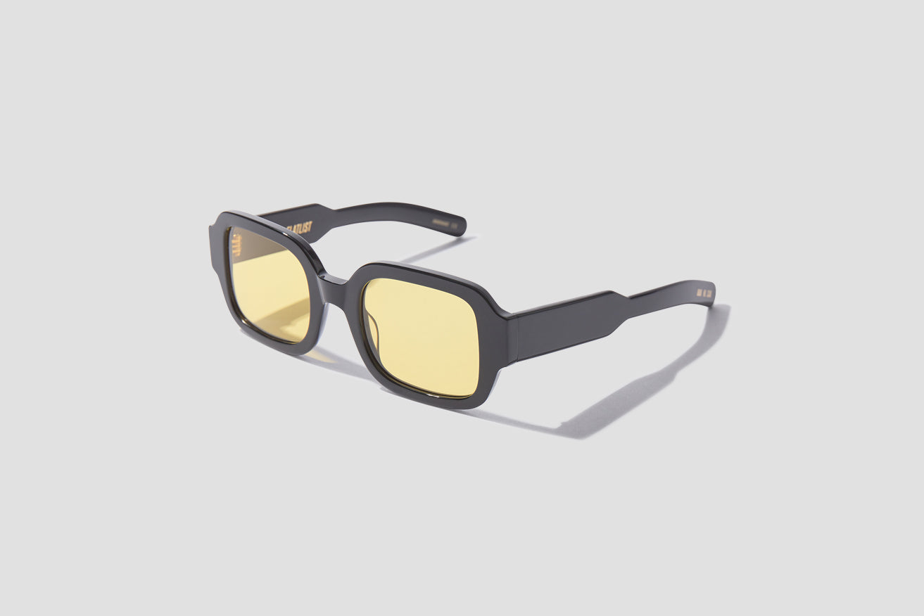 FLATLIST SUNGLASSES TISHKOFF - SOLID BLACK / SOLID BROWN YELLOW ...