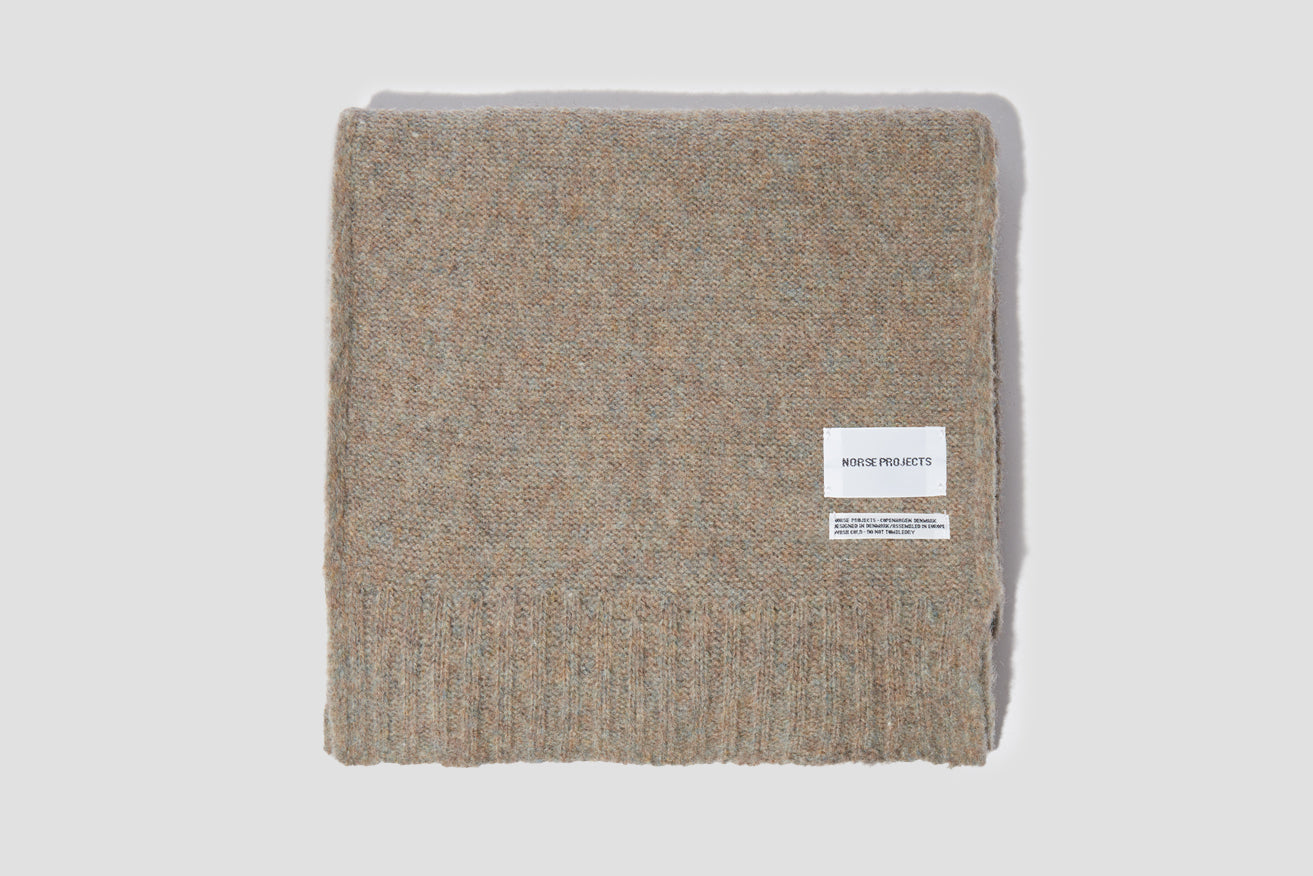 NORSE BRUSHED SCARF N83-0000 Light brown