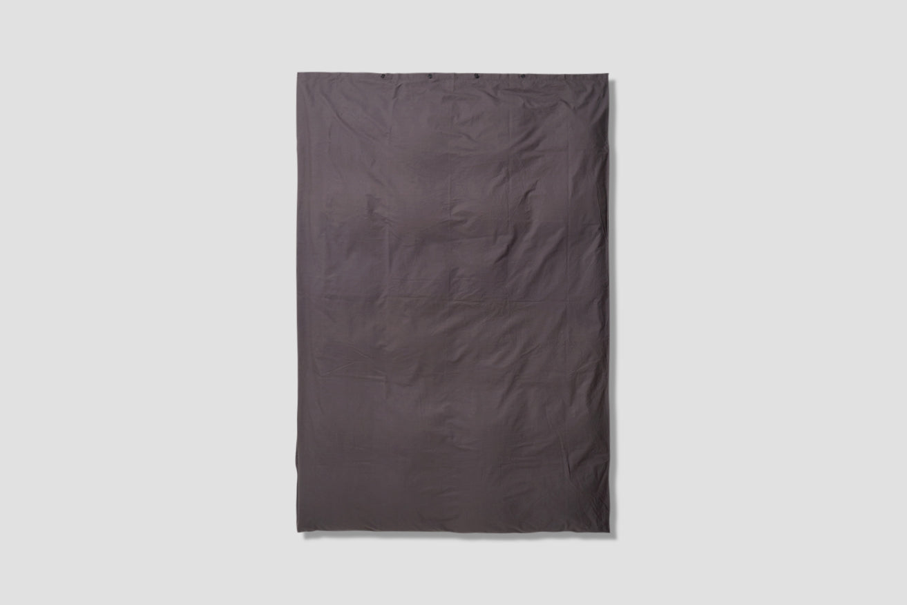 SINGLE DUVET COVER - ORGANIC COTTON PERCALE 140x200 Black