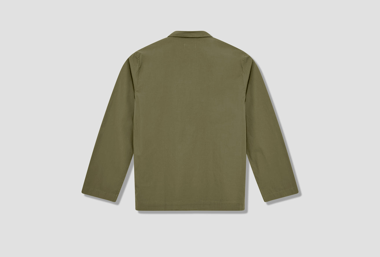 UNISEX SLEEPWEAR LONG SLEEVE SHIRT – POPLIN Olive
