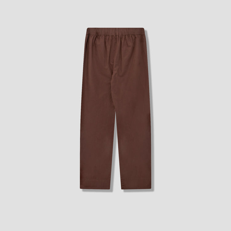 UNISEX SLEEPWEAR PANTS – POPLIN Dark brown
