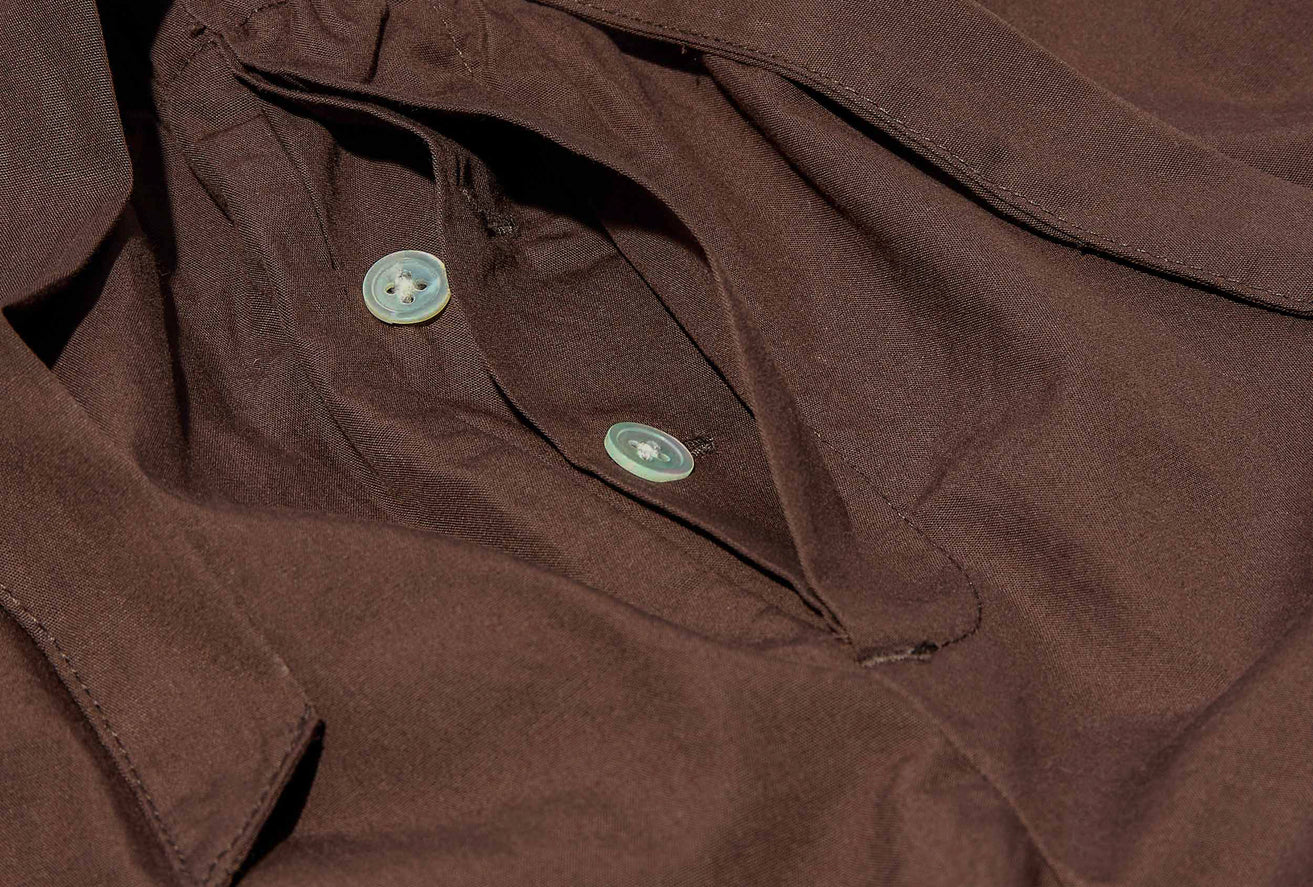 UNISEX SLEEPWEAR PANTS – POPLIN Dark brown