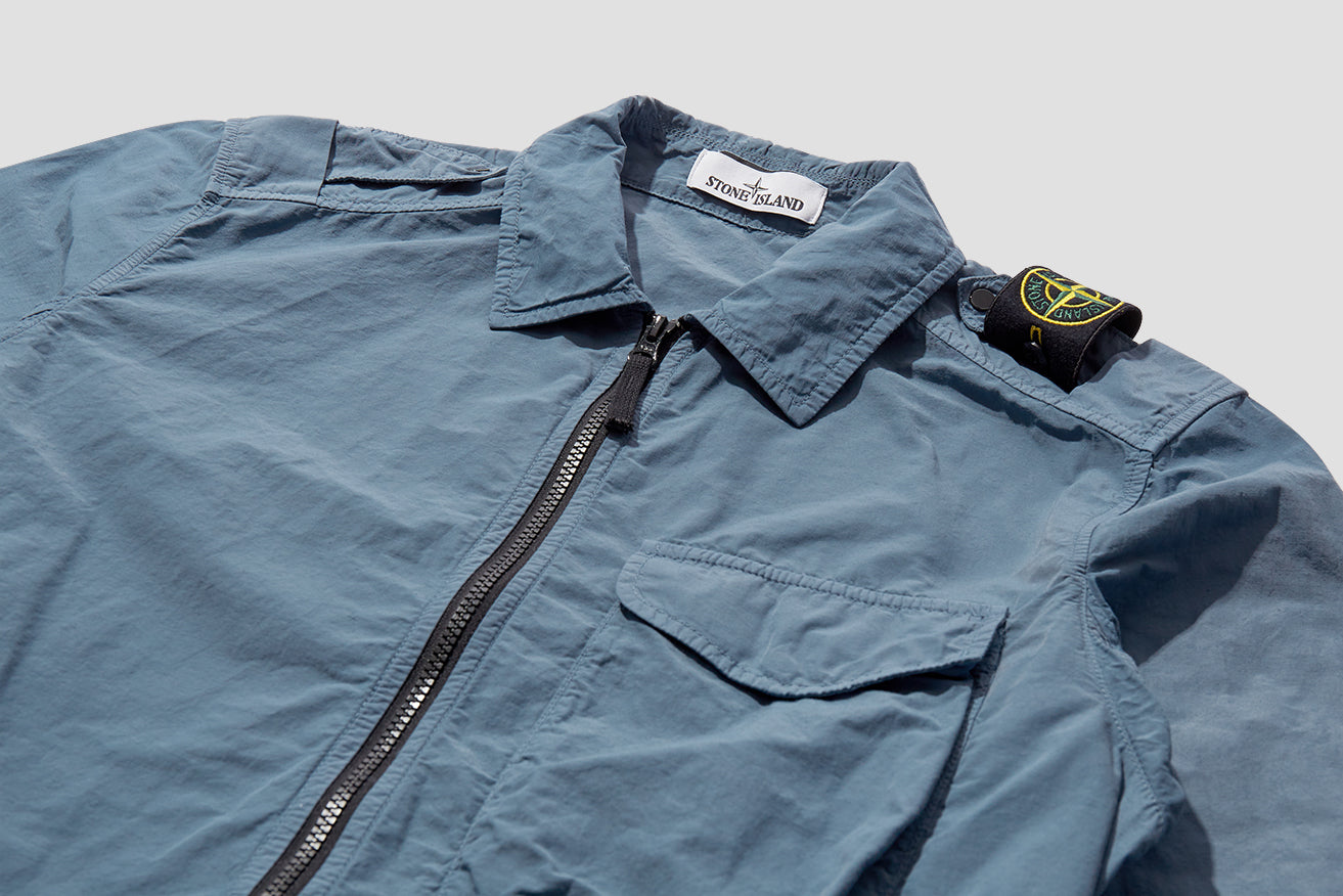 STONE ISLAND OVERSHIRT NASLAN LIGHT GARMENT DYED 741510802 Blue