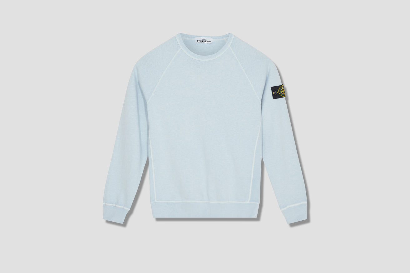 MALFILE' FLEECE, GARMENT DYED 'OLD' EFFECT 741566060 Light blue