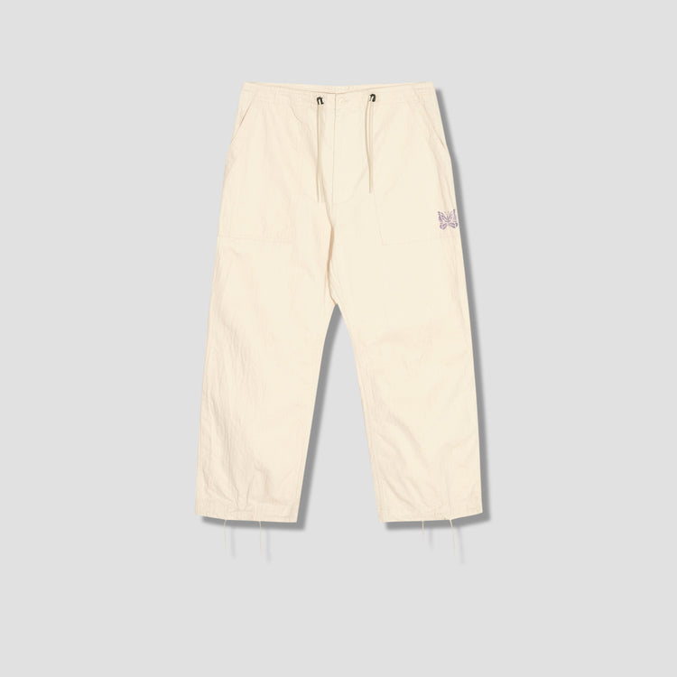 STRING FATIGUE PANT - COTTON HERRINGBONE IN127 Off white