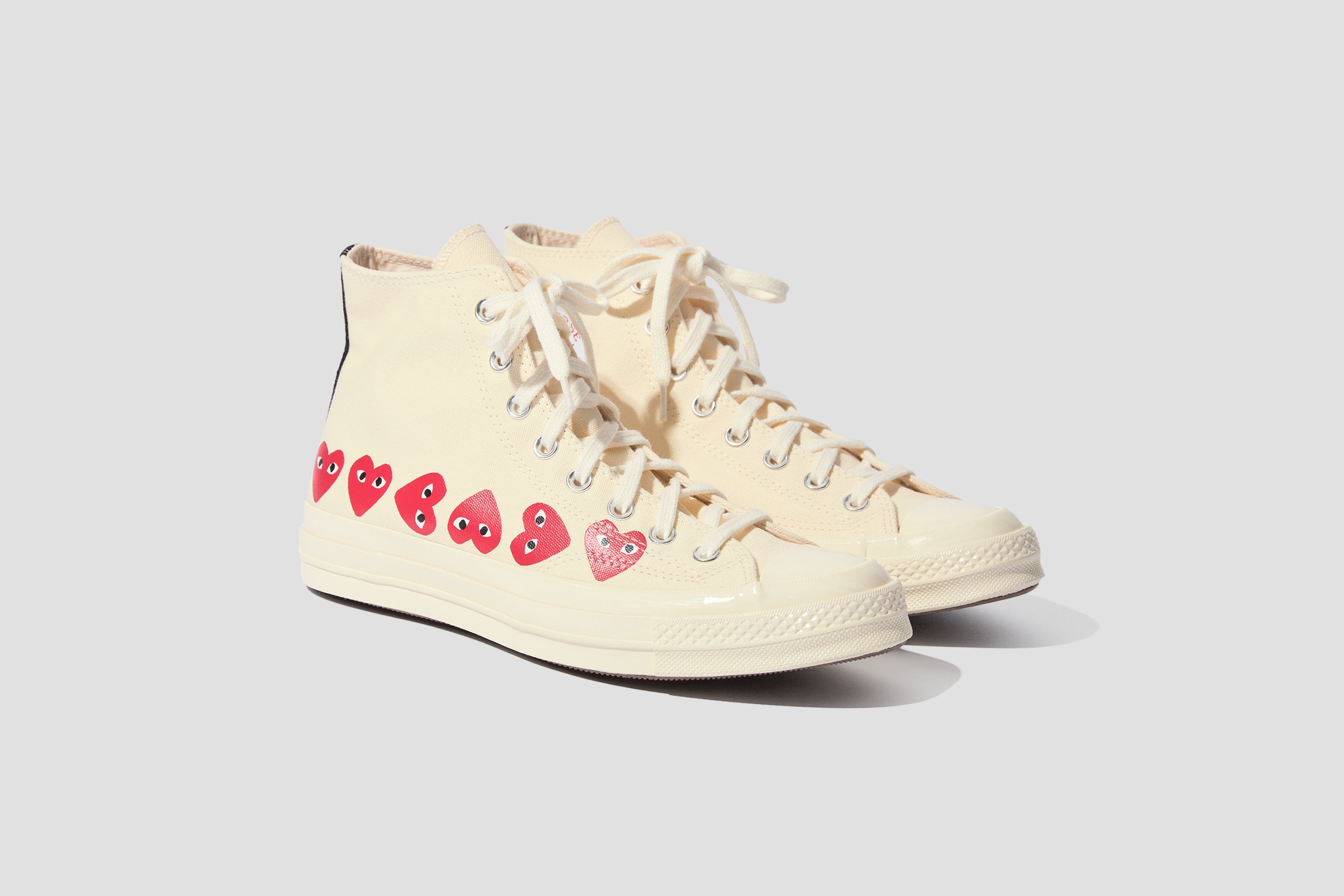 PLAY COMME DES GAR ONS X CONVERSE MULTI HEART CHUCK TAYLOR HIGH