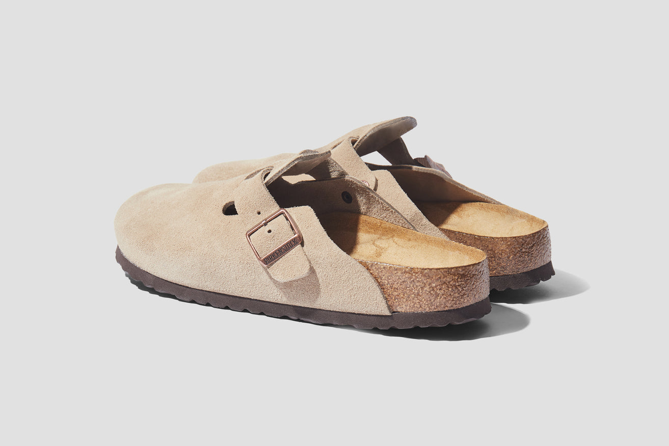 BOSTON SOFT FOOTBED - SUEDE LEATHER / TAUPE - NARROW 0560773 Grey