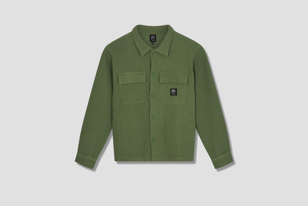 WAFFLE SNAP FRONT SHIRT BDP21T22001365GR04 Olive