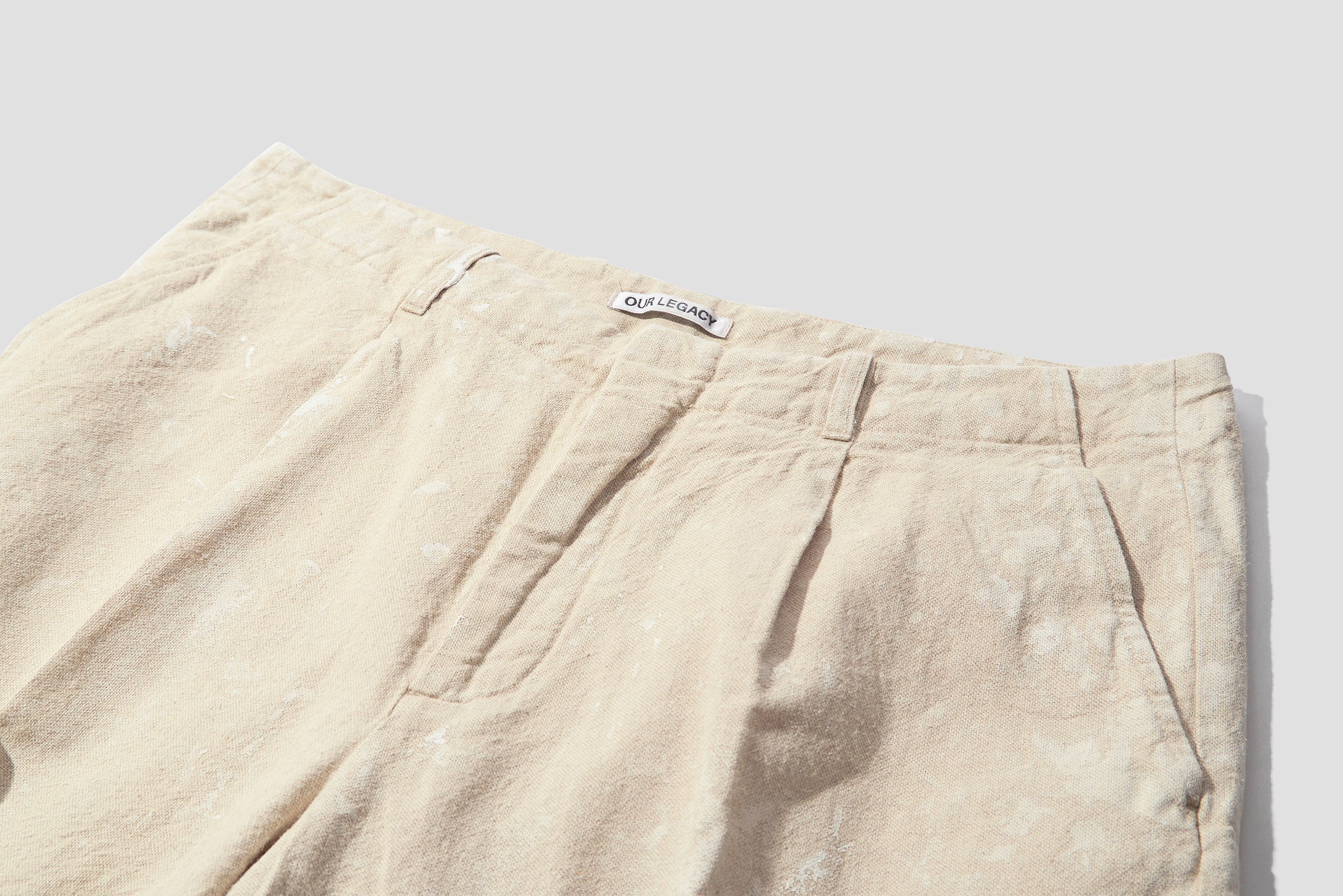 OUR LEGACY BORROWED CHINO PANTS - WHITE COATED LINEN M421BWW White