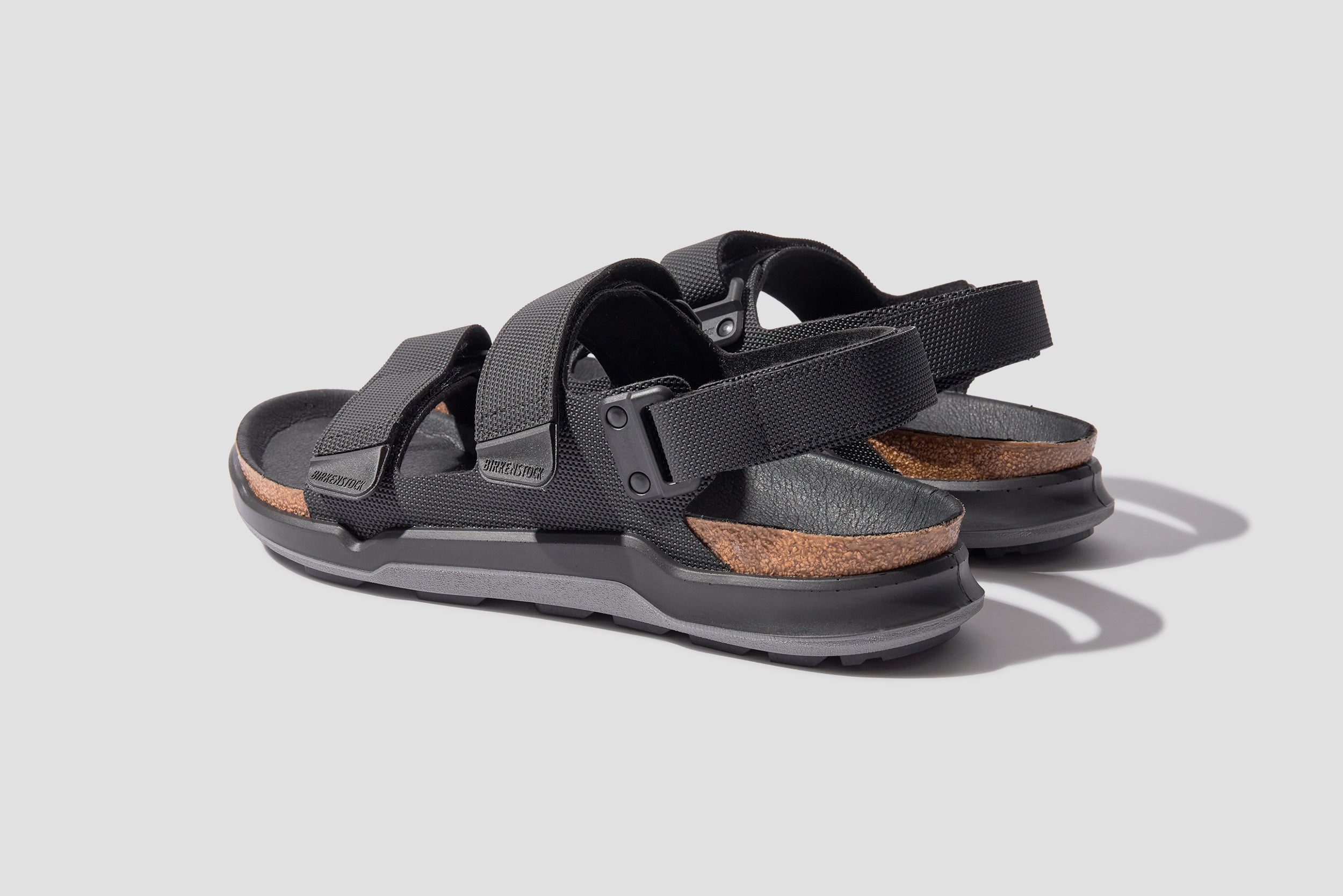 Black Leather Birkenstock Sandals With Double Belt Buckle | Buy Online At  The Best Price In Accra