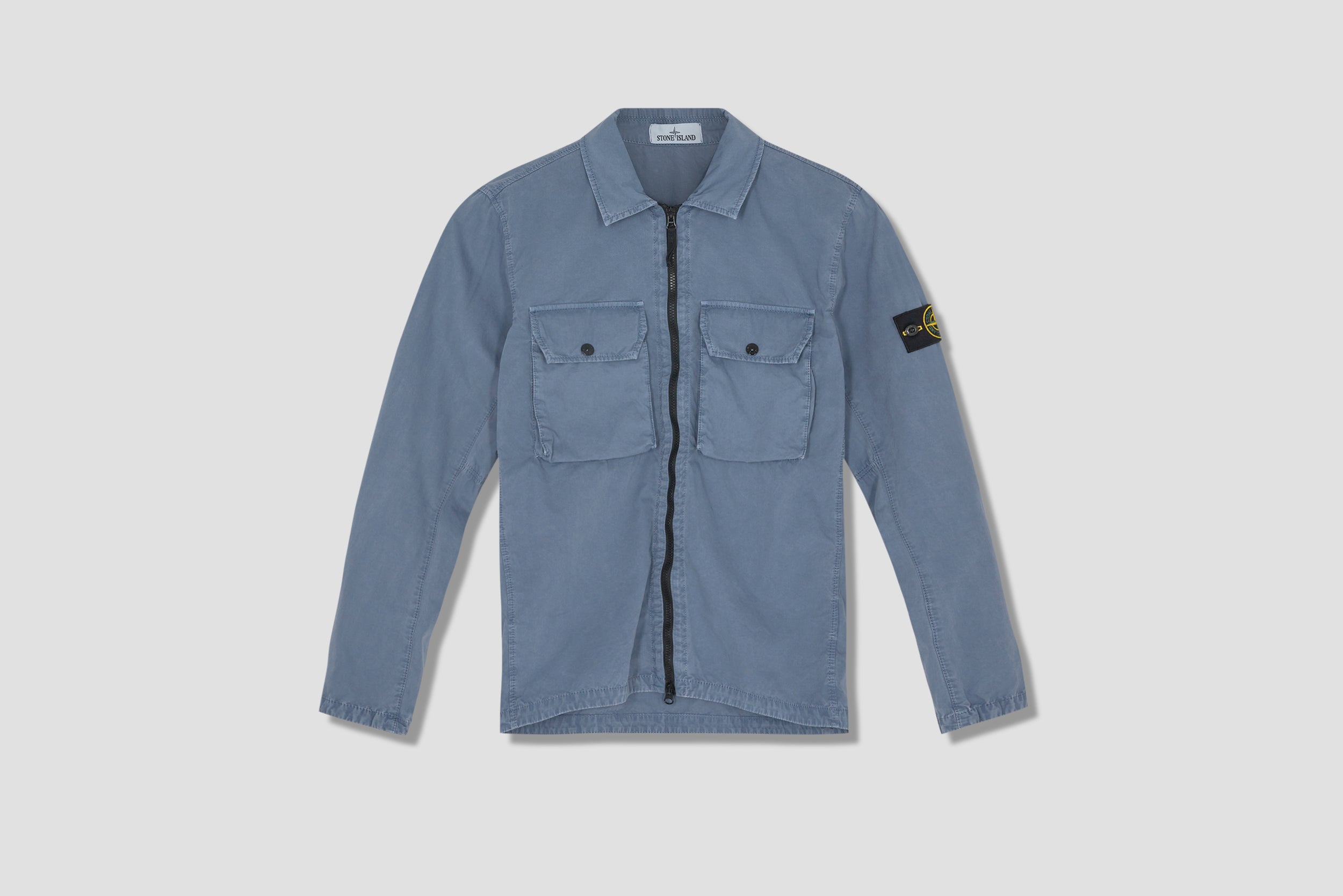 Stone island overshirt clearance blue