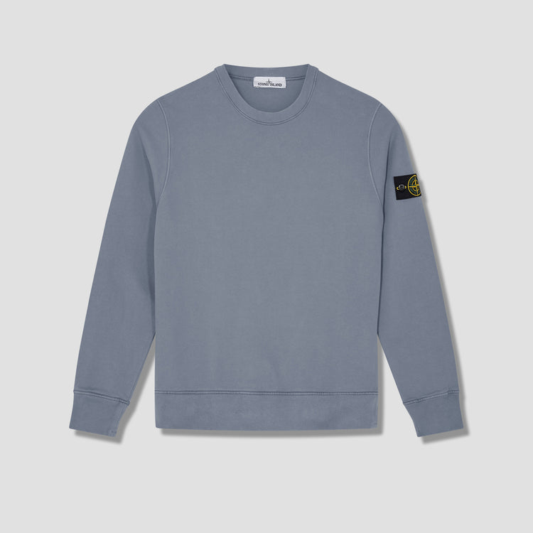 Stone Island Cotton Fleece Hoodie Sweater - Periwinkle on Garmentory