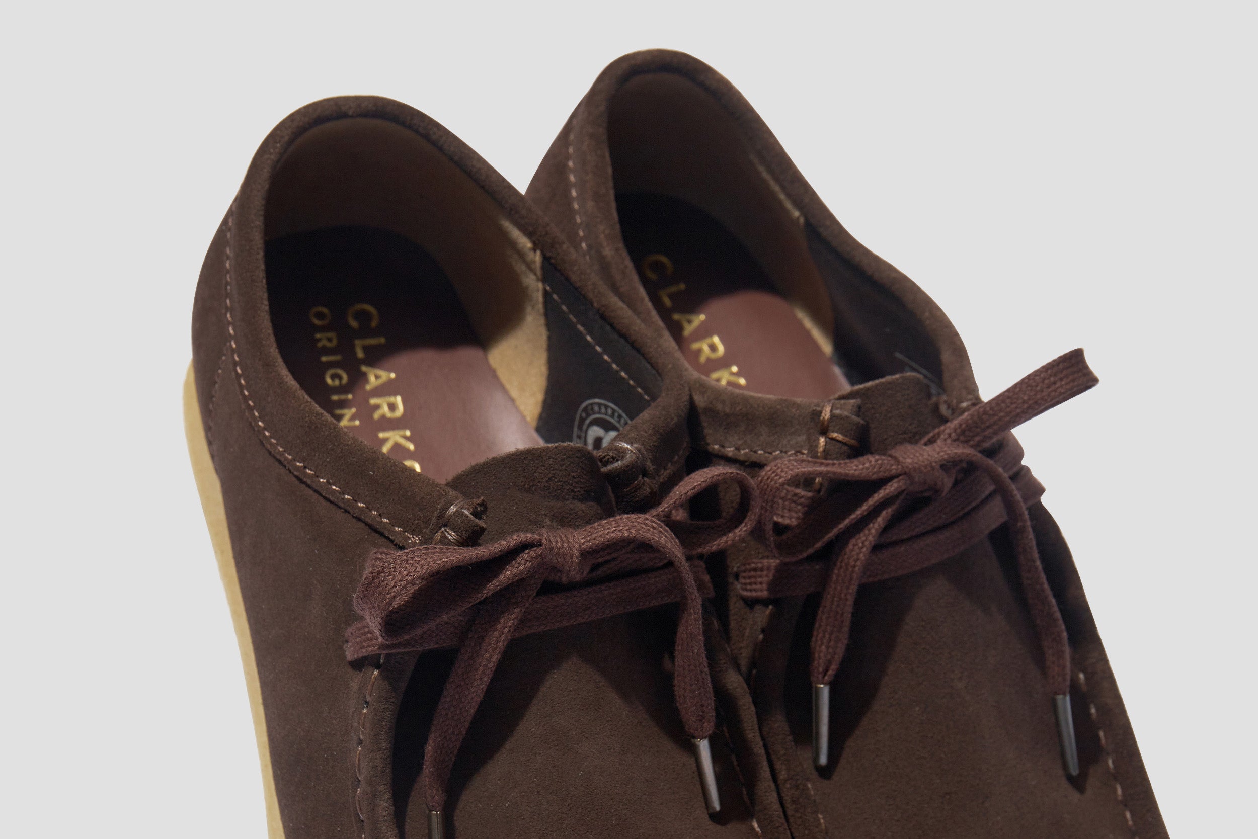 Clarks wallabees dark outlet brown suede