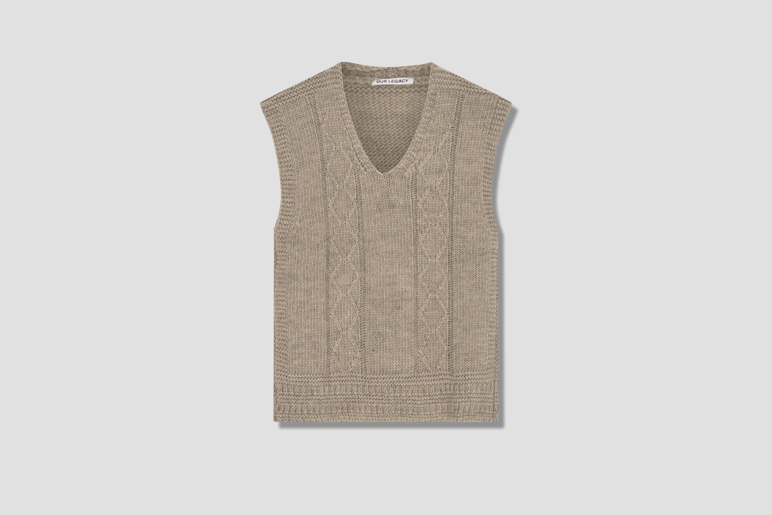 OUR LEGACY VEST REVERSED CABLE - BEIGE WOOL M4213VBW Beige – HARRESØ